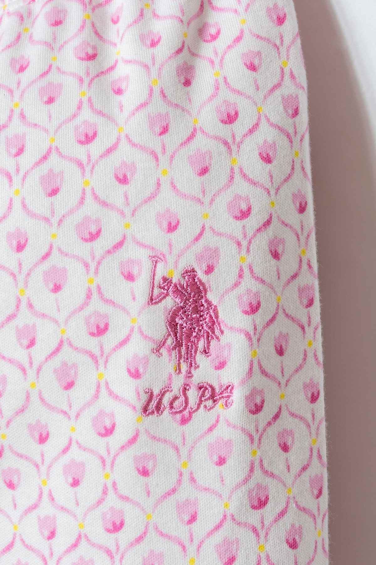 6-36 Ay Lisanslı Us Polo Assn Kız Bebek Takım-Pembe