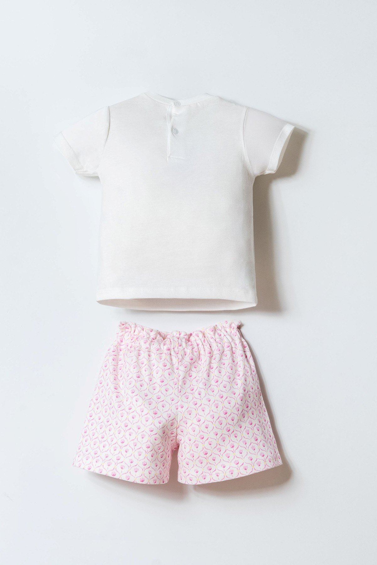 6-36 Ay Lisanslı Us Polo Assn Kız Bebek Takım-Ekru