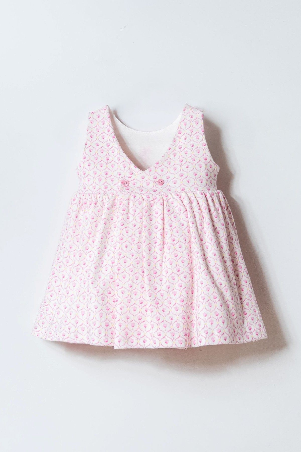 6-36 Ay Lisanslı Us Polo Assn Kız Bebek Elbise-Pembe