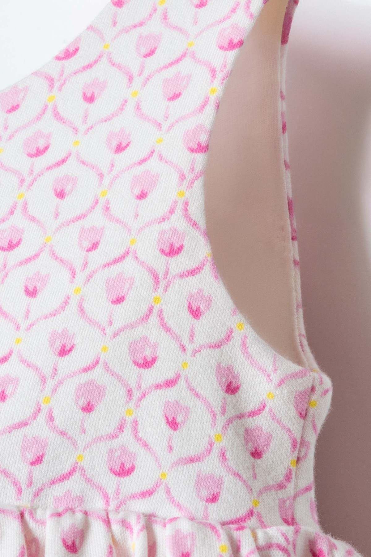 6-36 Ay Lisanslı Us Polo Assn Kız Bebek Elbise-Pembe