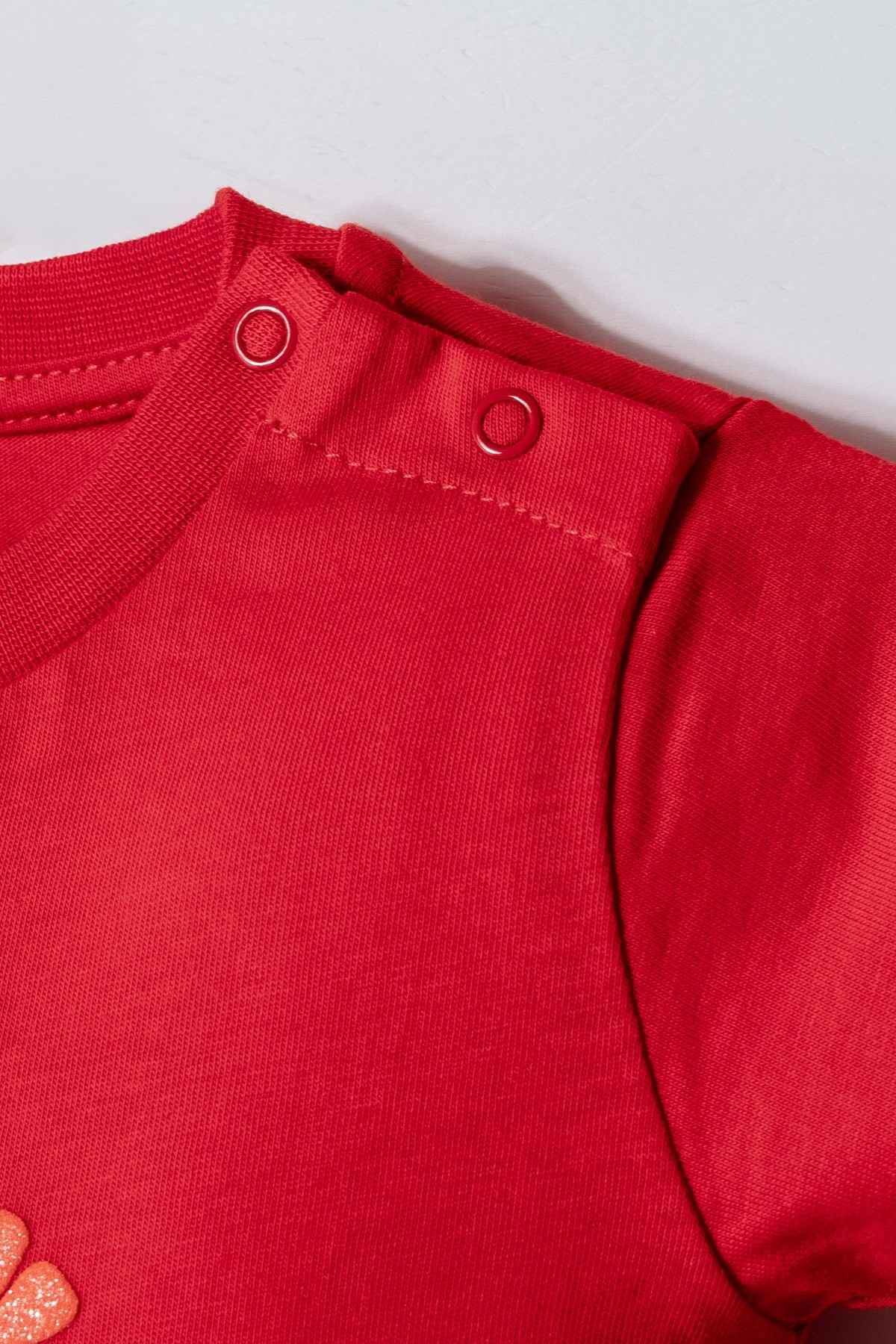 6-36 Ay Lisanslı Us Polo Assn Kız Bebek Takım-Nar çiçeği