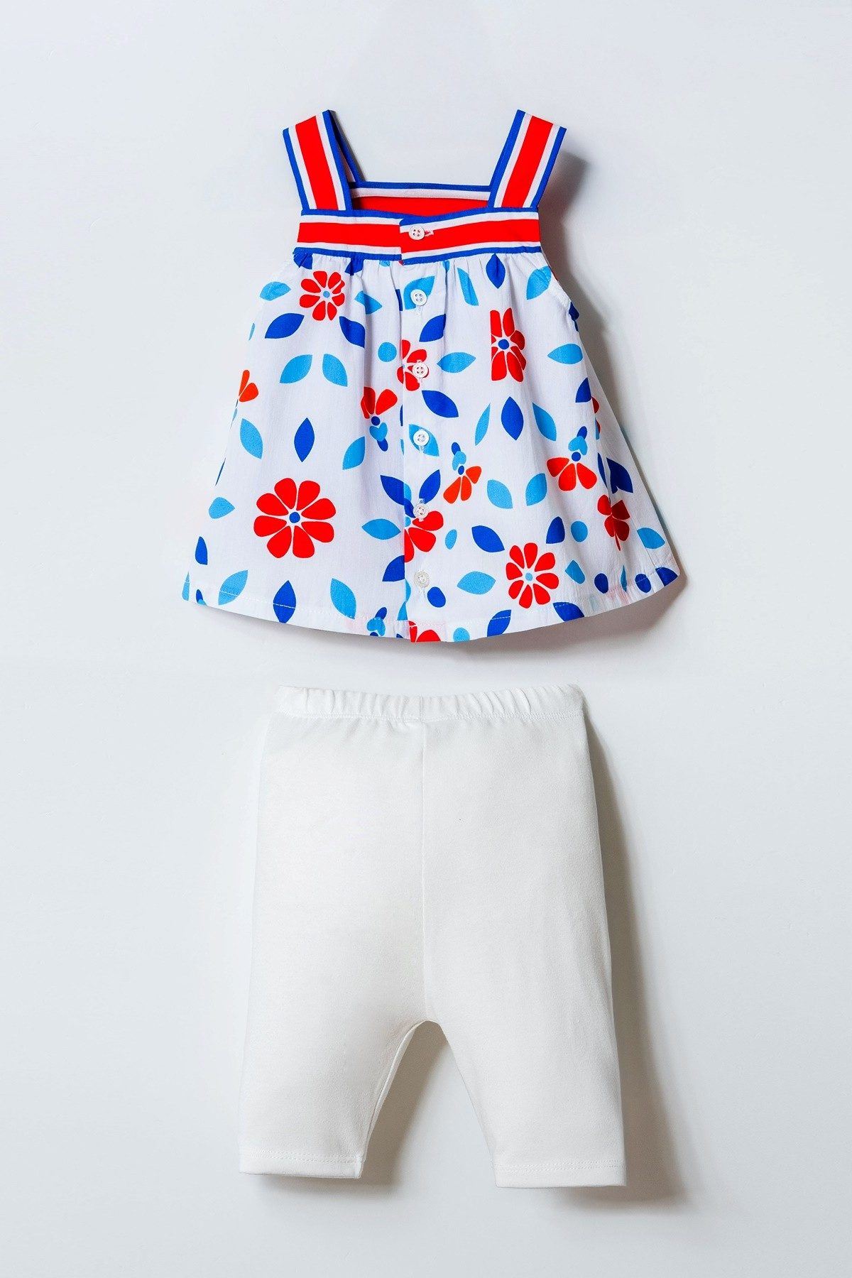 6-36 Ay Lisanslı Us Polo Assn Kız Bebek Takım-Kırmızı