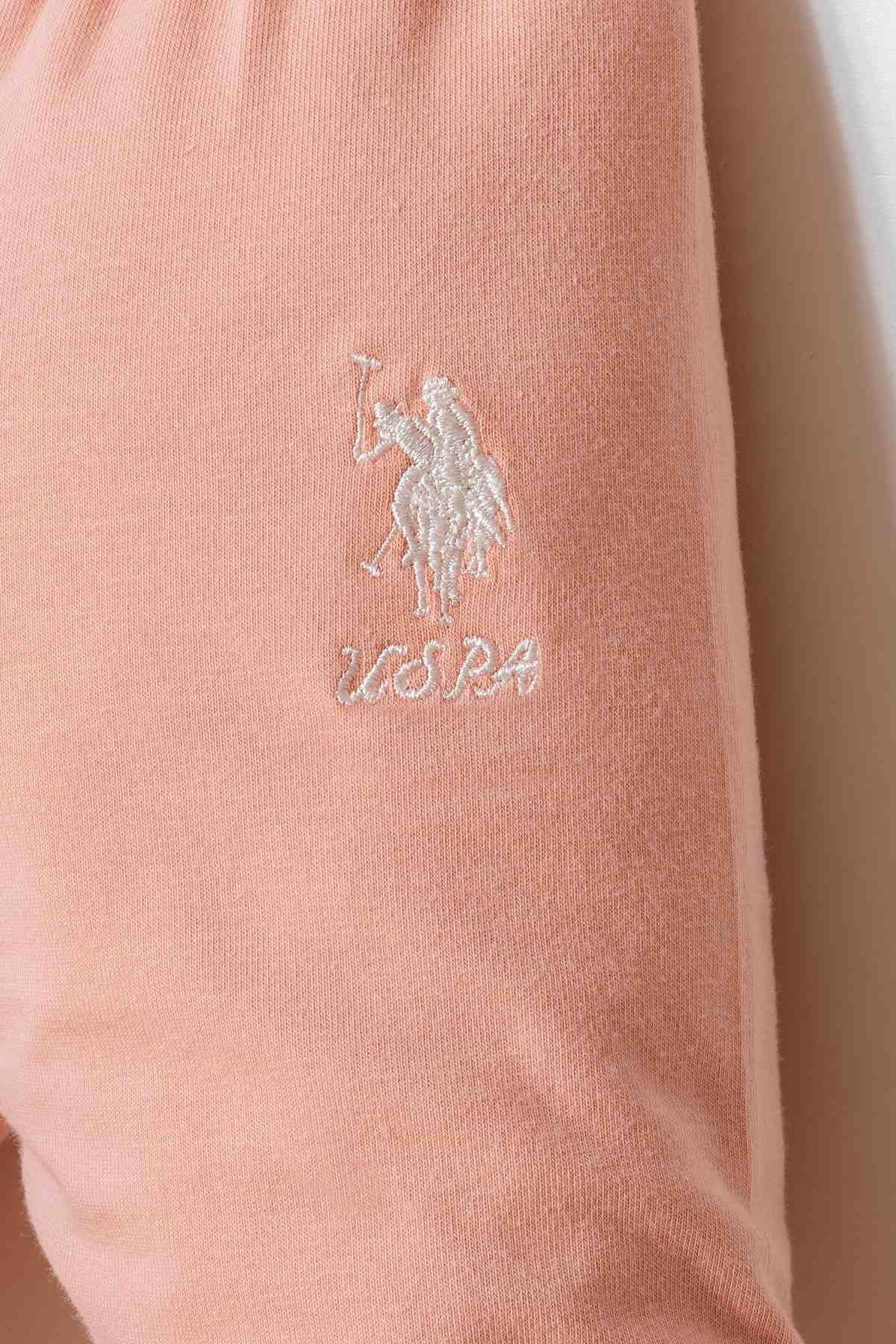 6-36 Ay Lisanslı Us Polo Assn Kız Bebek Takım-Ekru