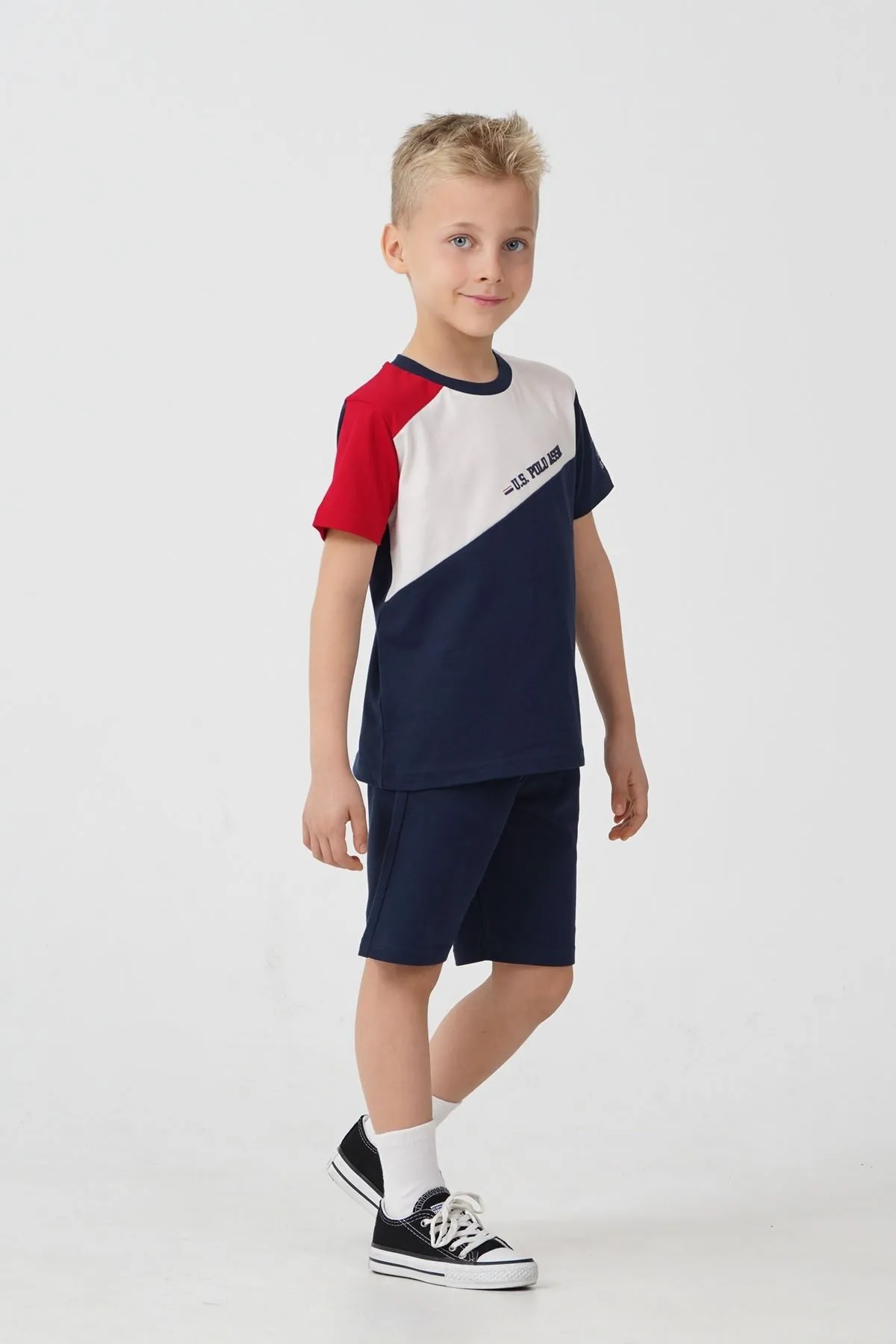 4-15 Yaş Lisanslı Us Polo Assn Erkek Çocuk Takım-Lacivert