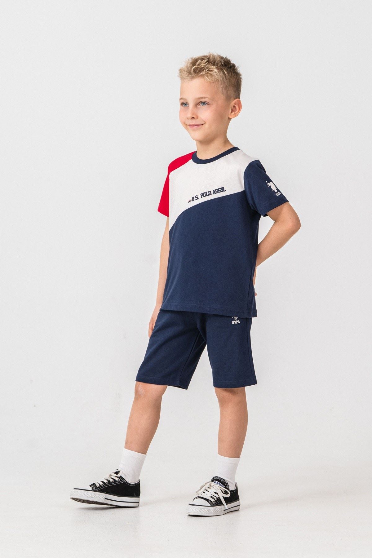 4-15 Yaş Lisanslı Us Polo Assn Erkek Çocuk Takım-Lacivert