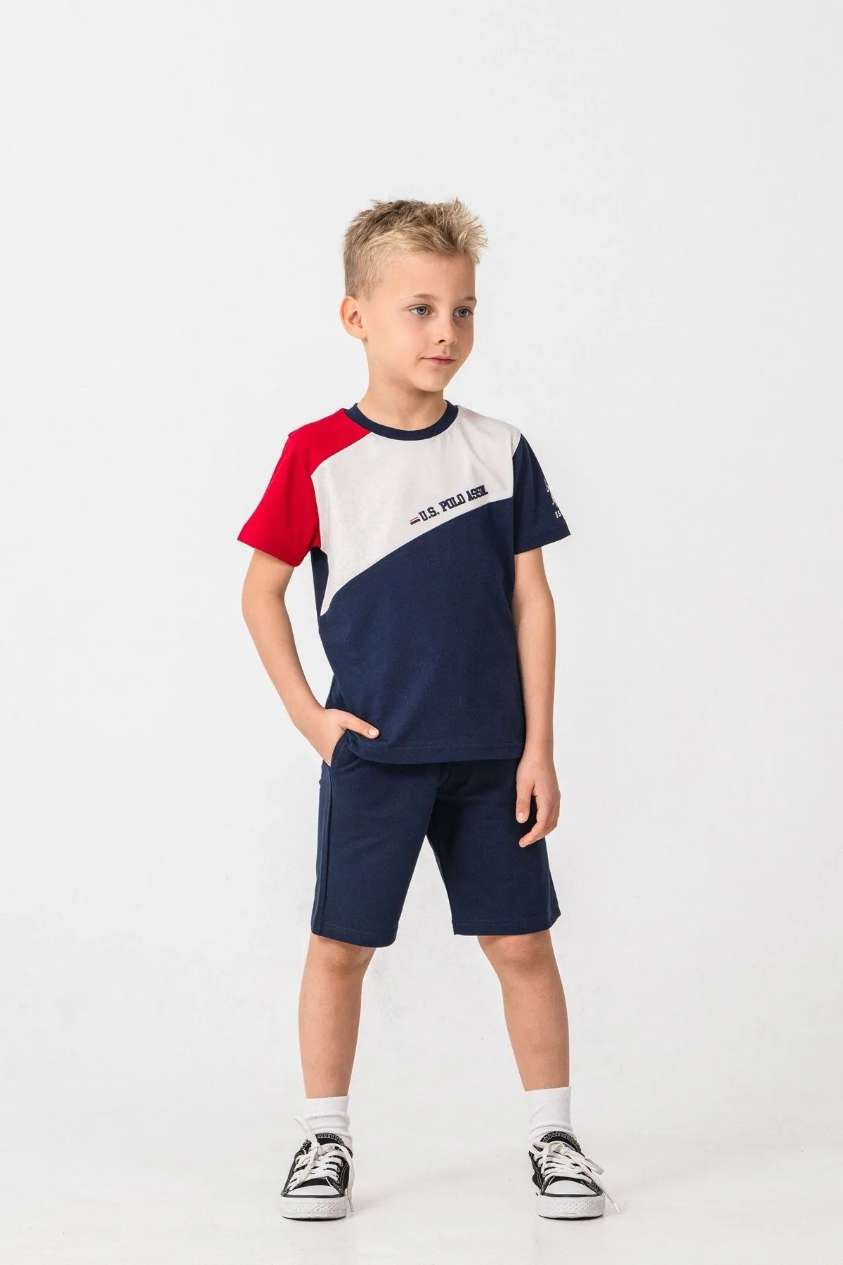 4-15 Yaş Lisanslı Us Polo Assn Erkek Çocuk Takım-Lacivert