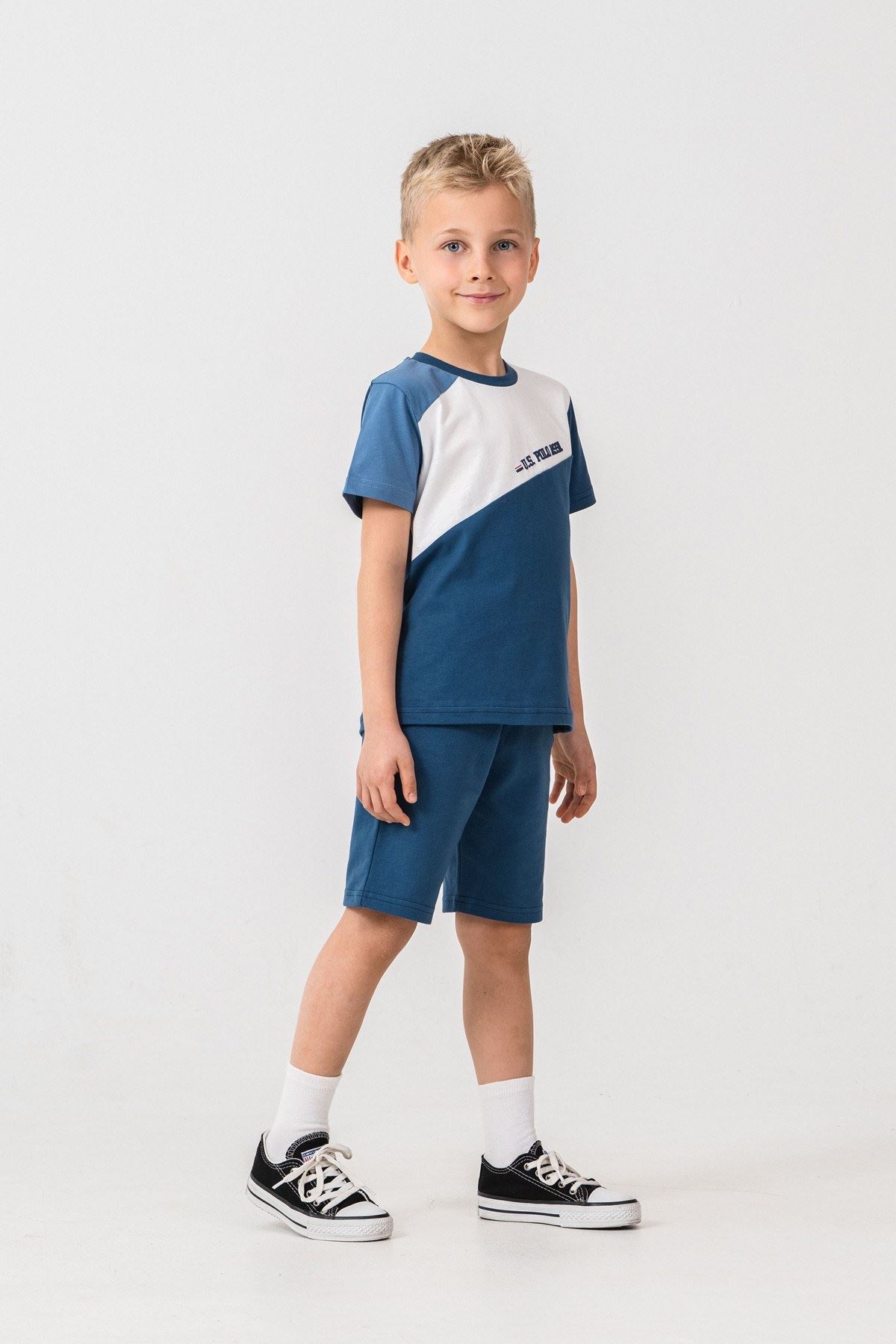 4-15 Yaş Lisanslı Us Polo Assn Erkek Çocuk Takım-İndigo