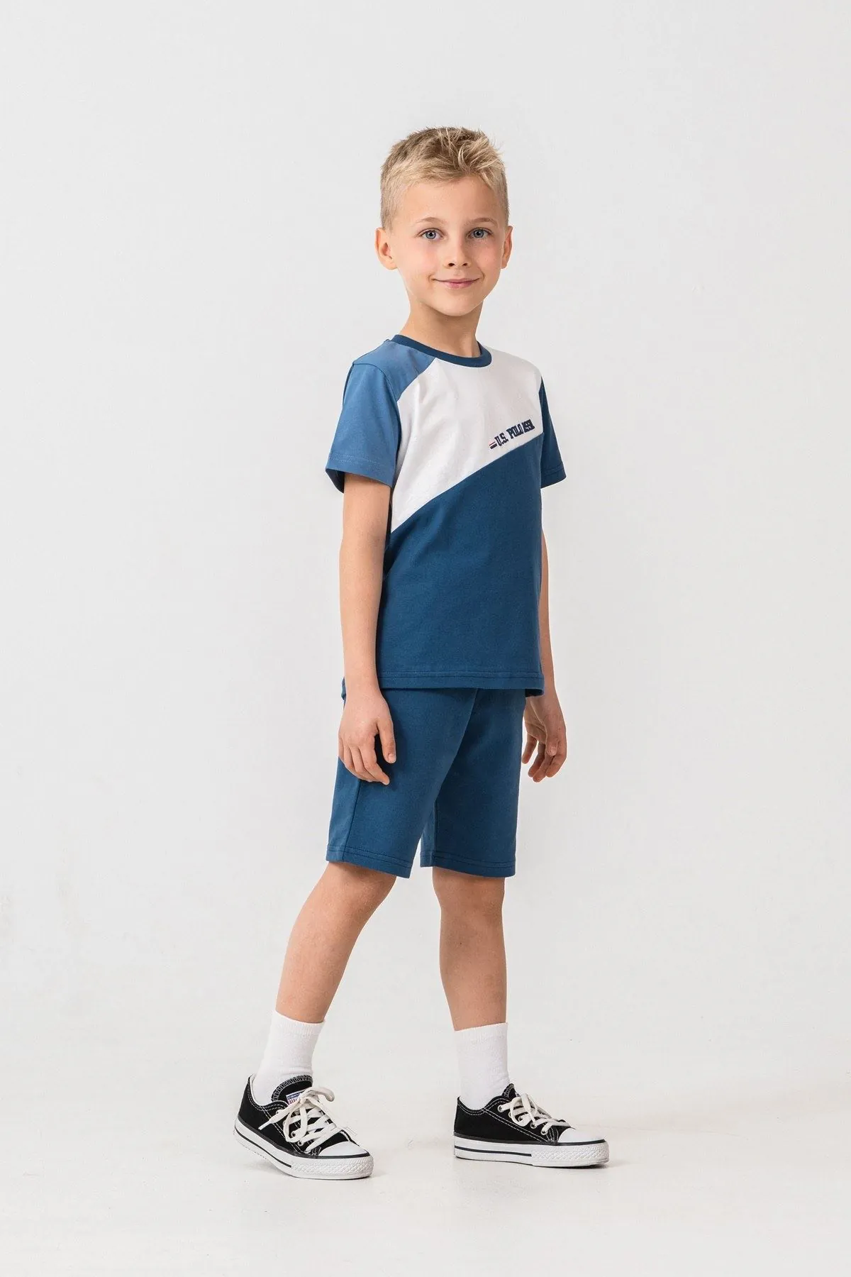 4-15 Yaş Lisanslı Us Polo Assn Erkek Çocuk Takım-İndigo