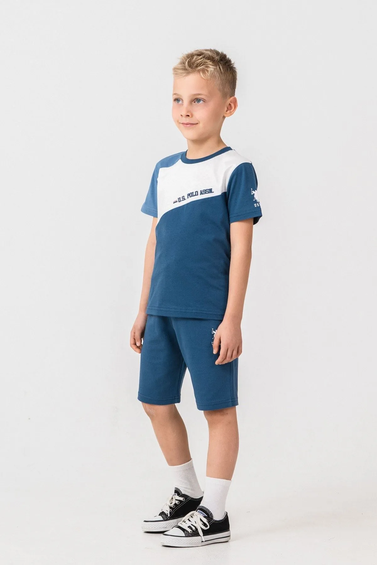 4-15 Yaş Lisanslı Us Polo Assn Erkek Çocuk Takım-İndigo