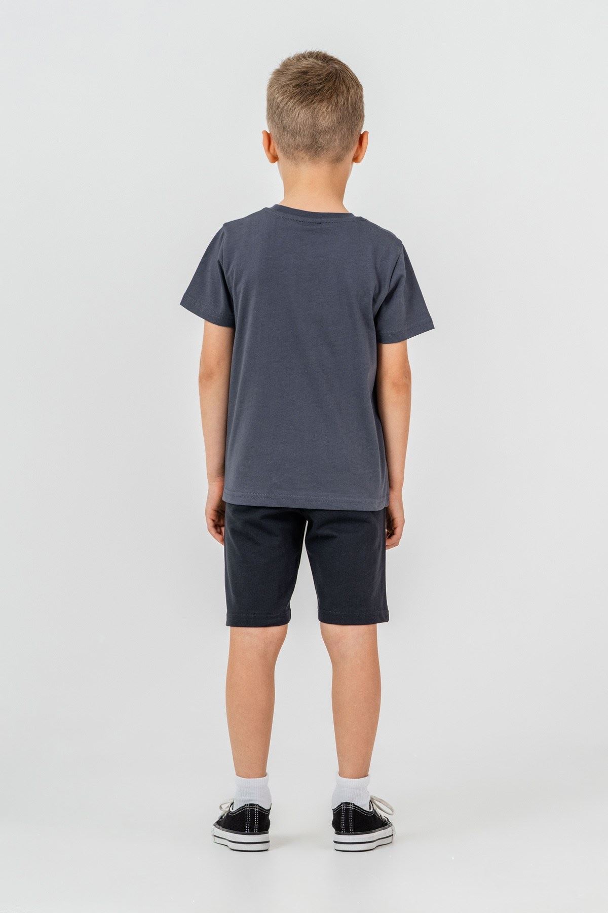 4-15 Yaş Lisanslı Us Polo Assn Erkek Çocuk Takım-Füme