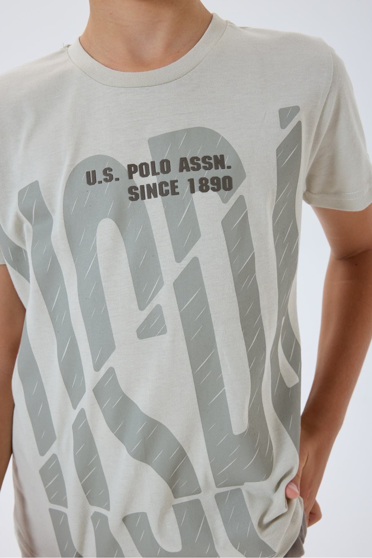 4-15 Yaş Lisanslı Us Polo Assn Erkek Çocuk Takım-Latte