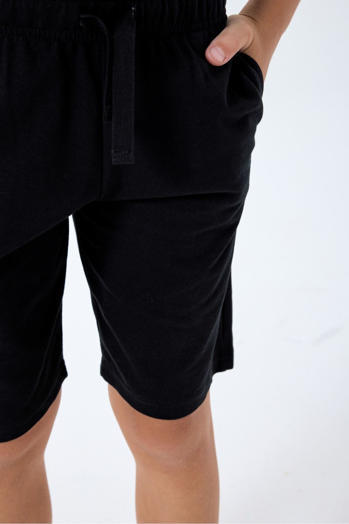 4-15 Yaş Lisanslı Us Polo Assn Erkek Çocuk Takım-Siyah