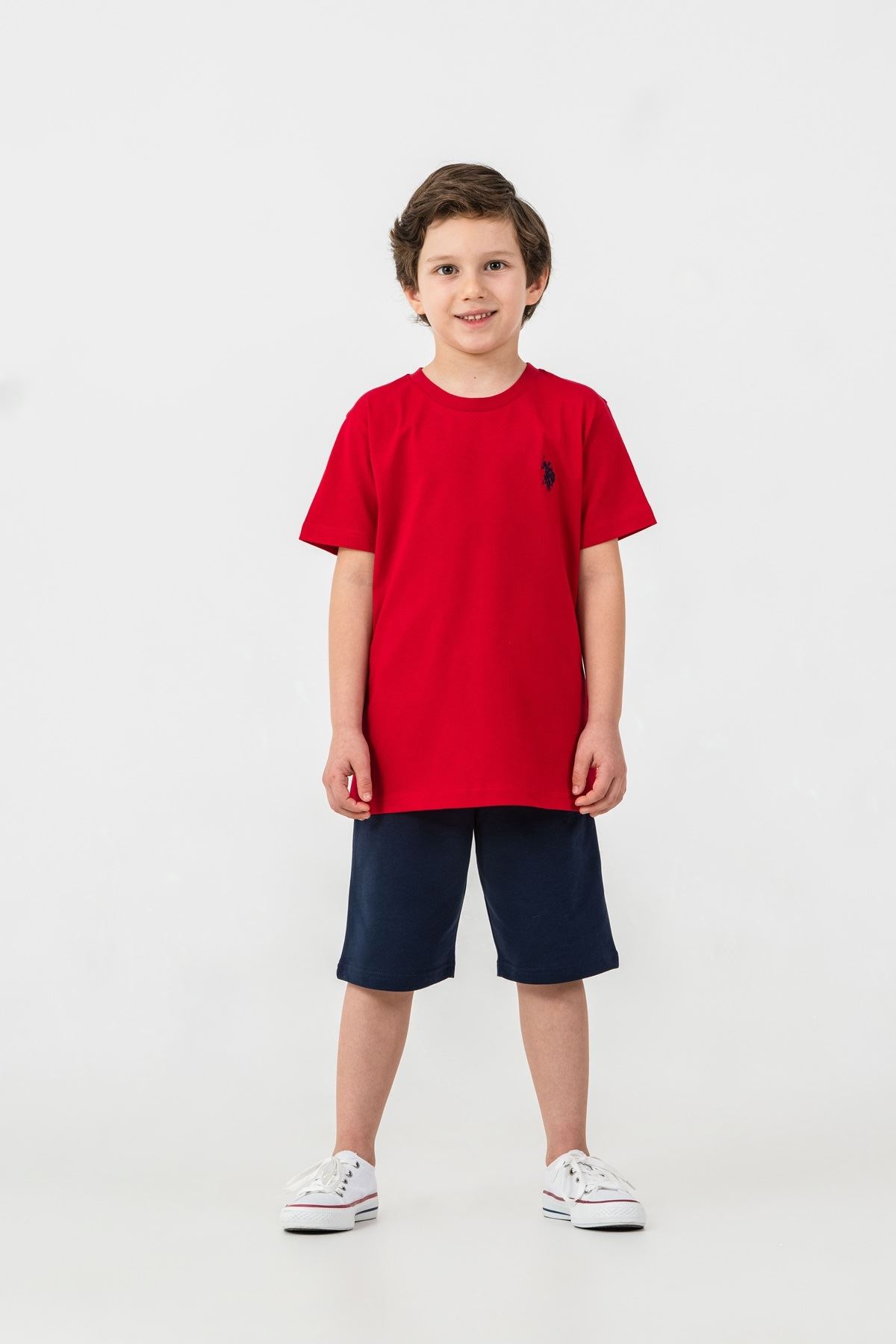 4-15 Yaş Lisanslı Us Polo Assn Erkek Çocuk Takım-Kırmızı