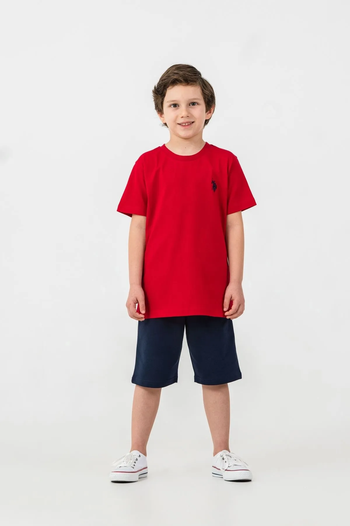4-15 Yaş Lisanslı Us Polo Assn Erkek Çocuk Takım-Kırmızı