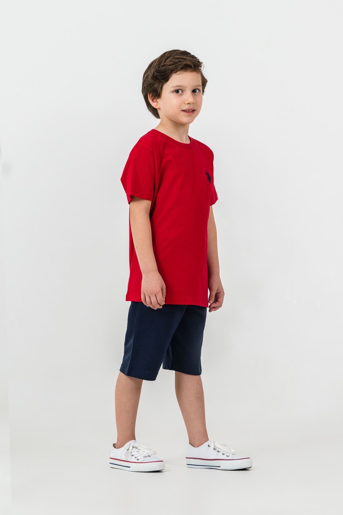 4-15 Yaş Lisanslı Us Polo Assn Erkek Çocuk Takım-Kırmızı