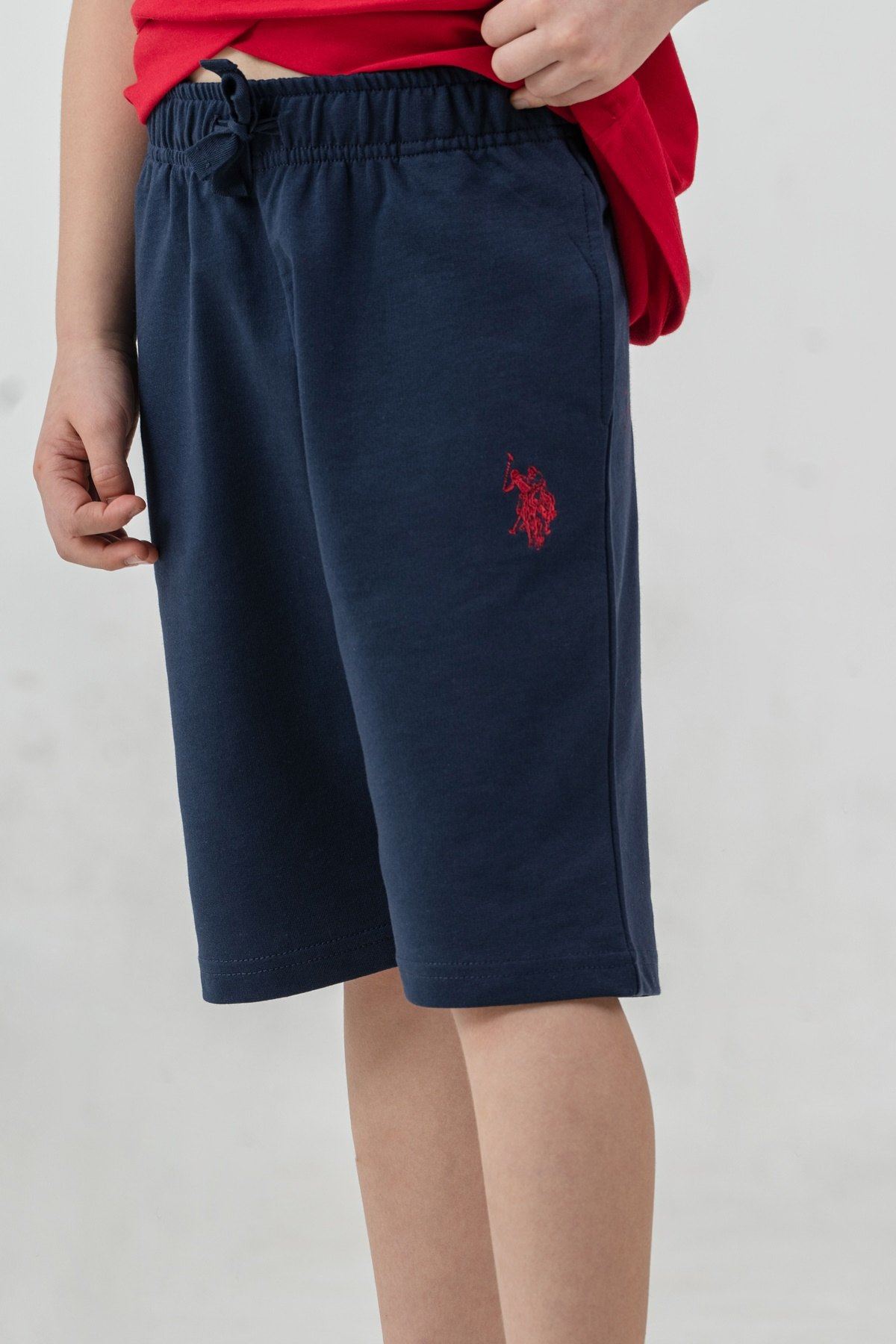 4-15 Yaş Lisanslı Us Polo Assn Erkek Çocuk Takım-Kırmızı