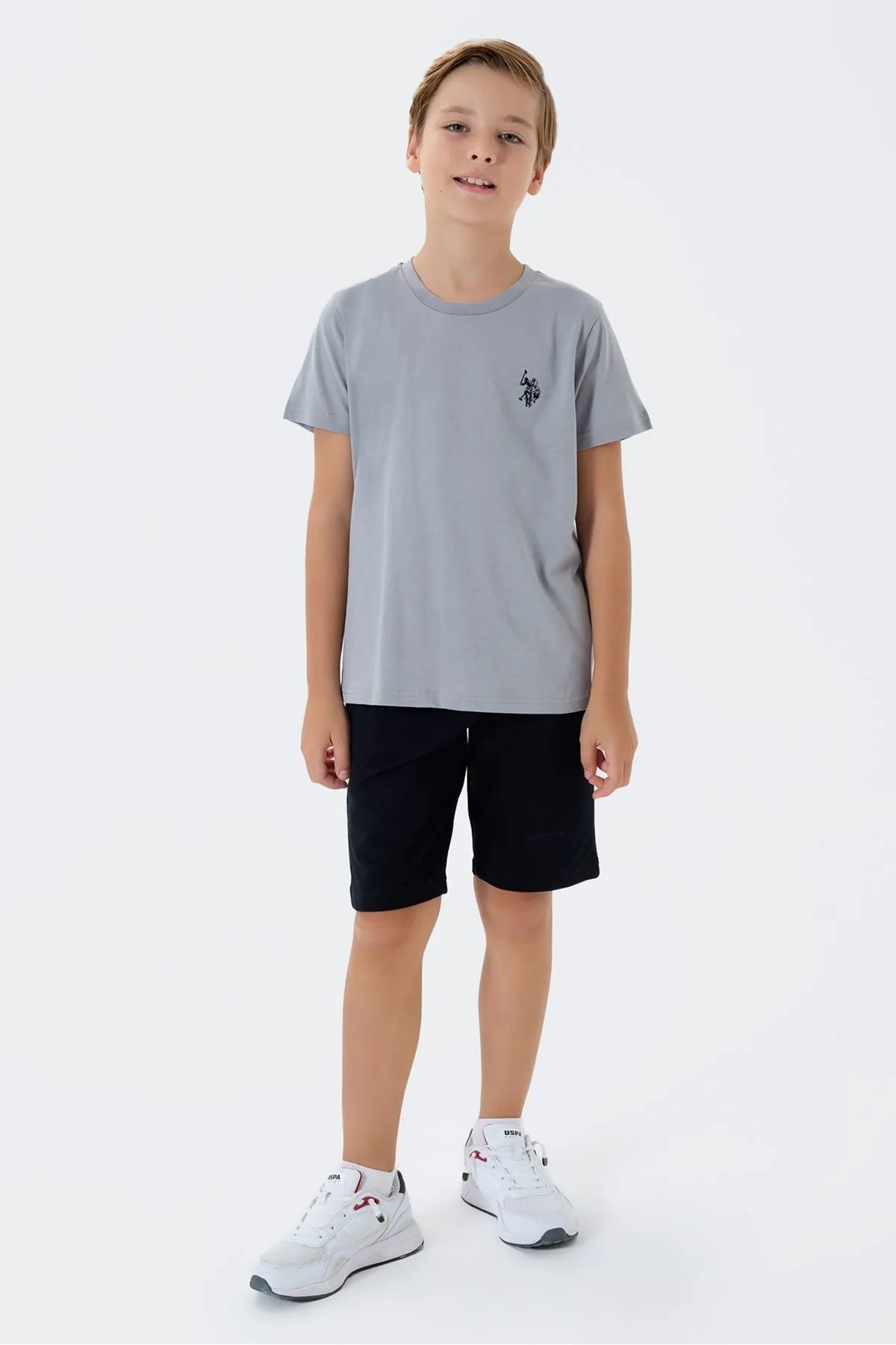 4-15 Yaş Lisanslı Us Polo Assn Erkek Çocuk Takım-Uzay Grisi
