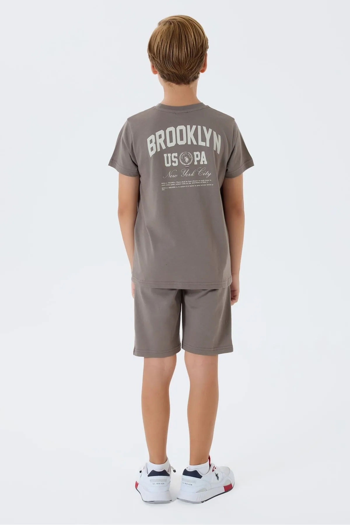4-15 Yaş Lisanslı Us Polo Assn Erkek Çocuk Takım-Vizon