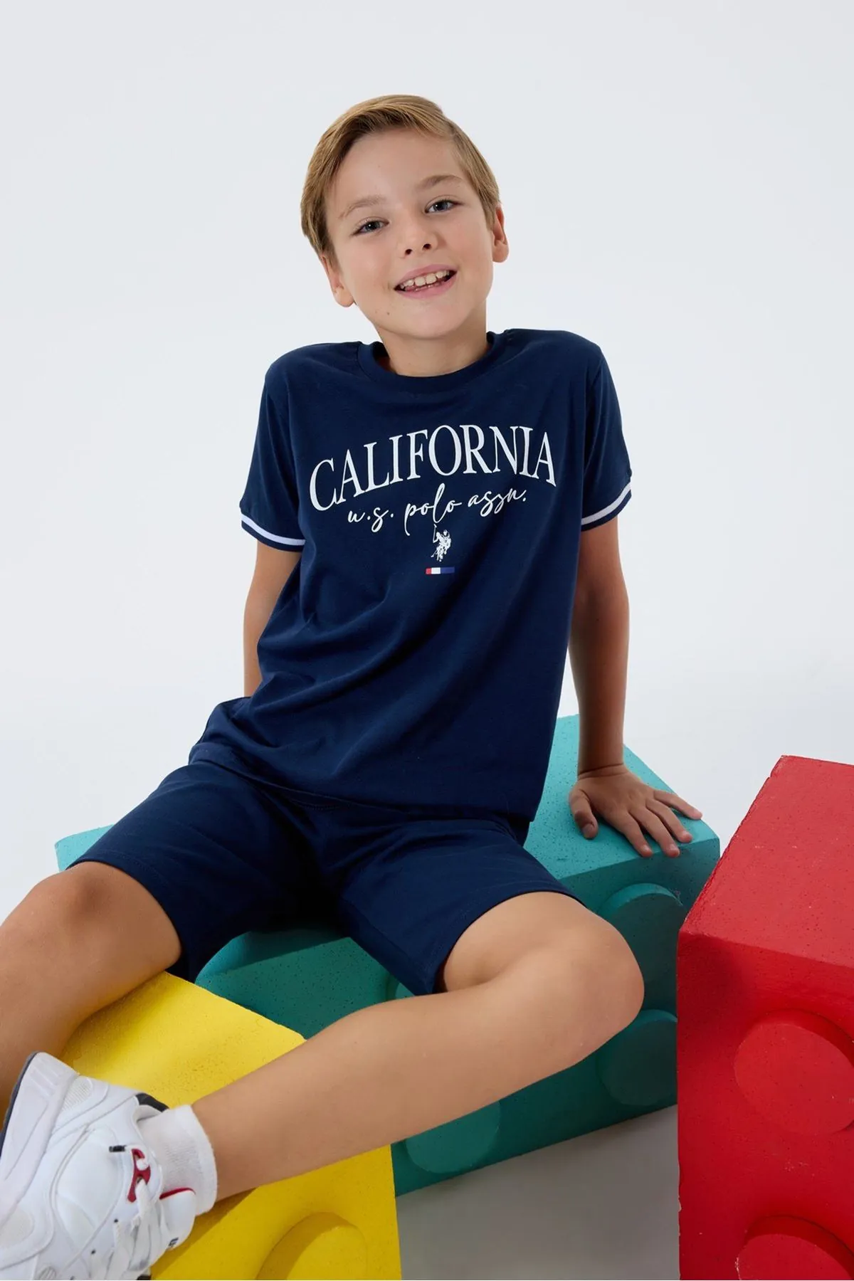 4-15 Yaş Lisanslı Us Polo Assn Erkek Çocuk Takım-Lacivert
