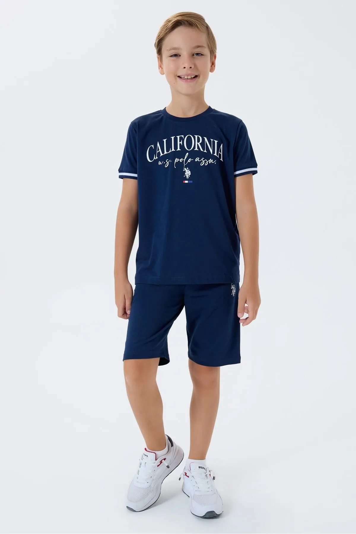 4-15 Yaş Lisanslı Us Polo Assn Erkek Çocuk Takım-Lacivert