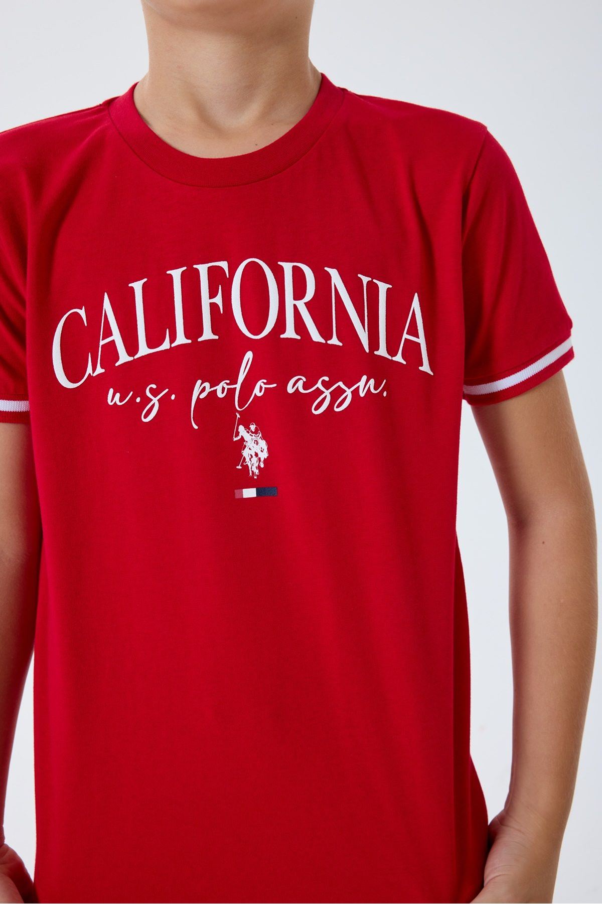 4-15 Yaş Lisanslı Us Polo Assn Erkek Çocuk Takım-Kırmızı