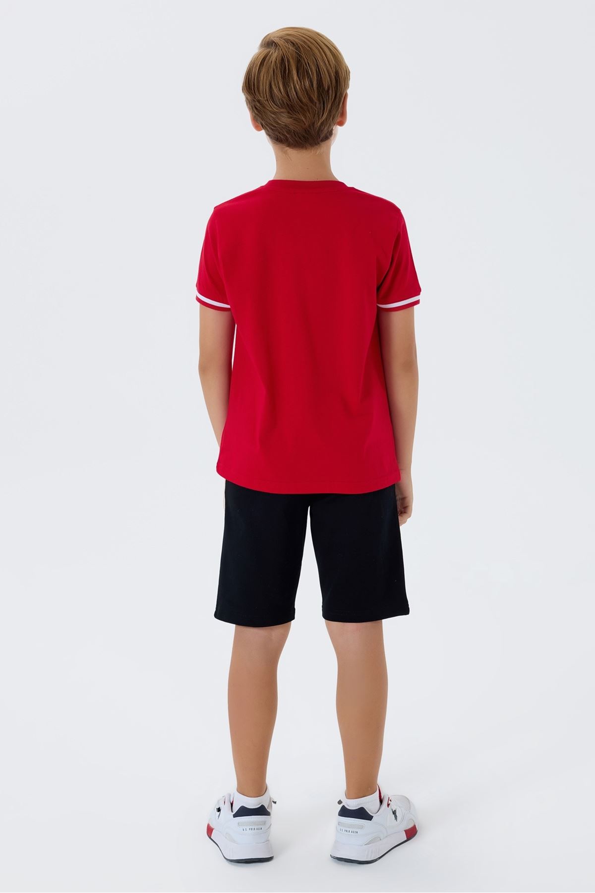 4-15 Yaş Lisanslı Us Polo Assn Erkek Çocuk Takım-Kırmızı