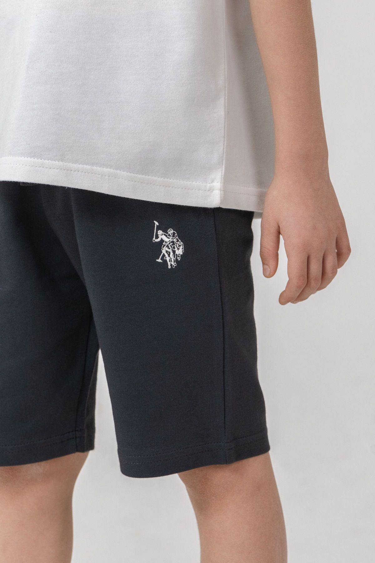 4-15 Yaş Lisanslı Us Polo Assn Erkek Çocuk Takım-Ekru