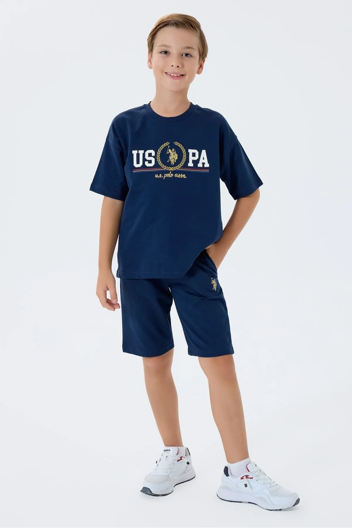 4-15 Yaş Lisanslı Us Polo Assn Erkek Çocuk Takım-Lacivert