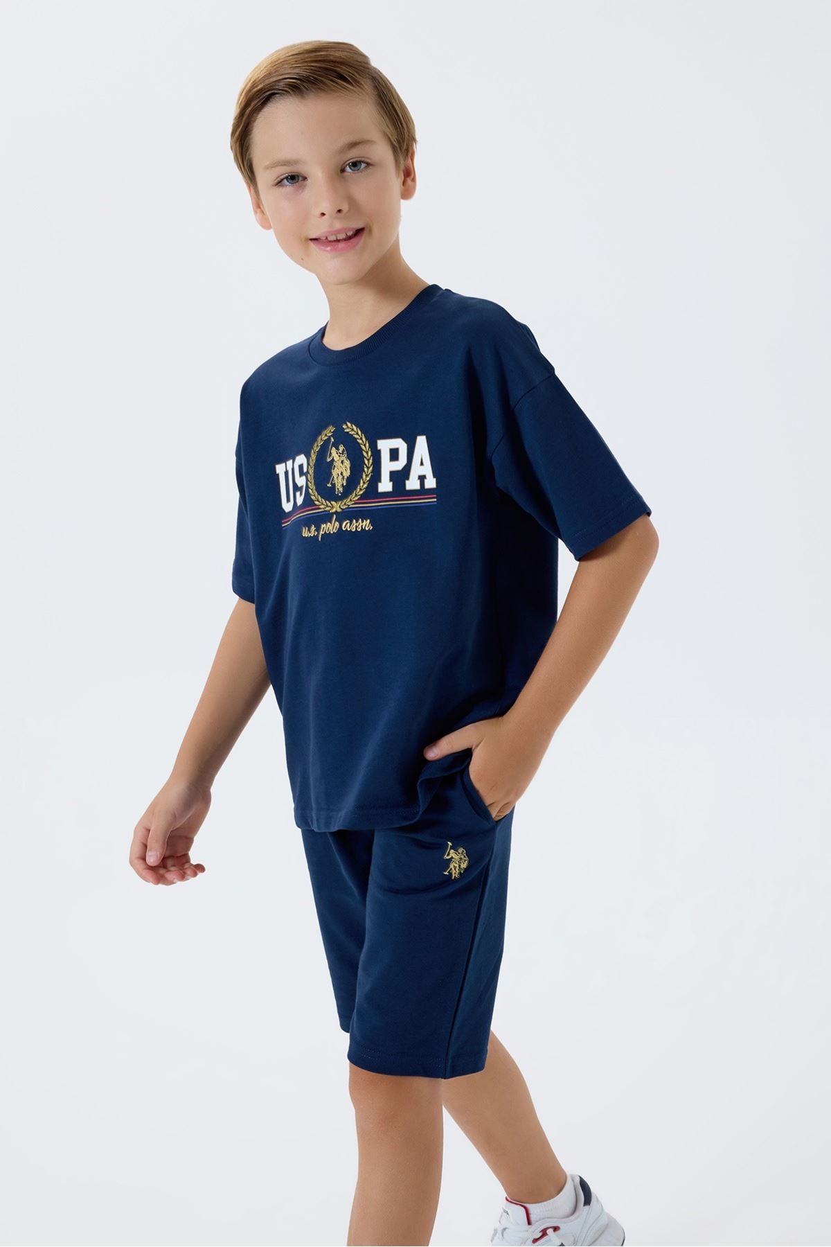 4-15 Yaş Lisanslı Us Polo Assn Erkek Çocuk Takım-Lacivert