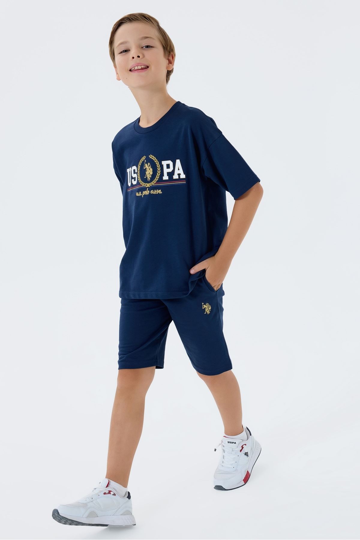 4-15 Yaş Lisanslı Us Polo Assn Erkek Çocuk Takım-Lacivert