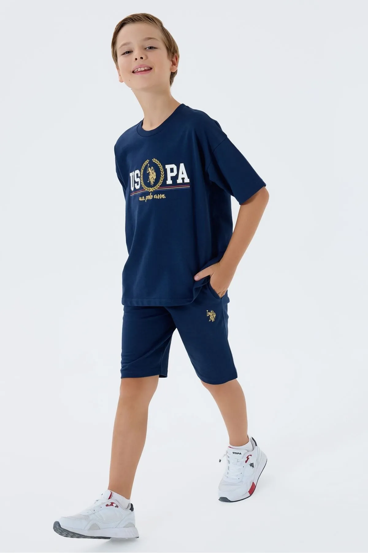 4-15 Yaş Lisanslı Us Polo Assn Erkek Çocuk Takım-Lacivert