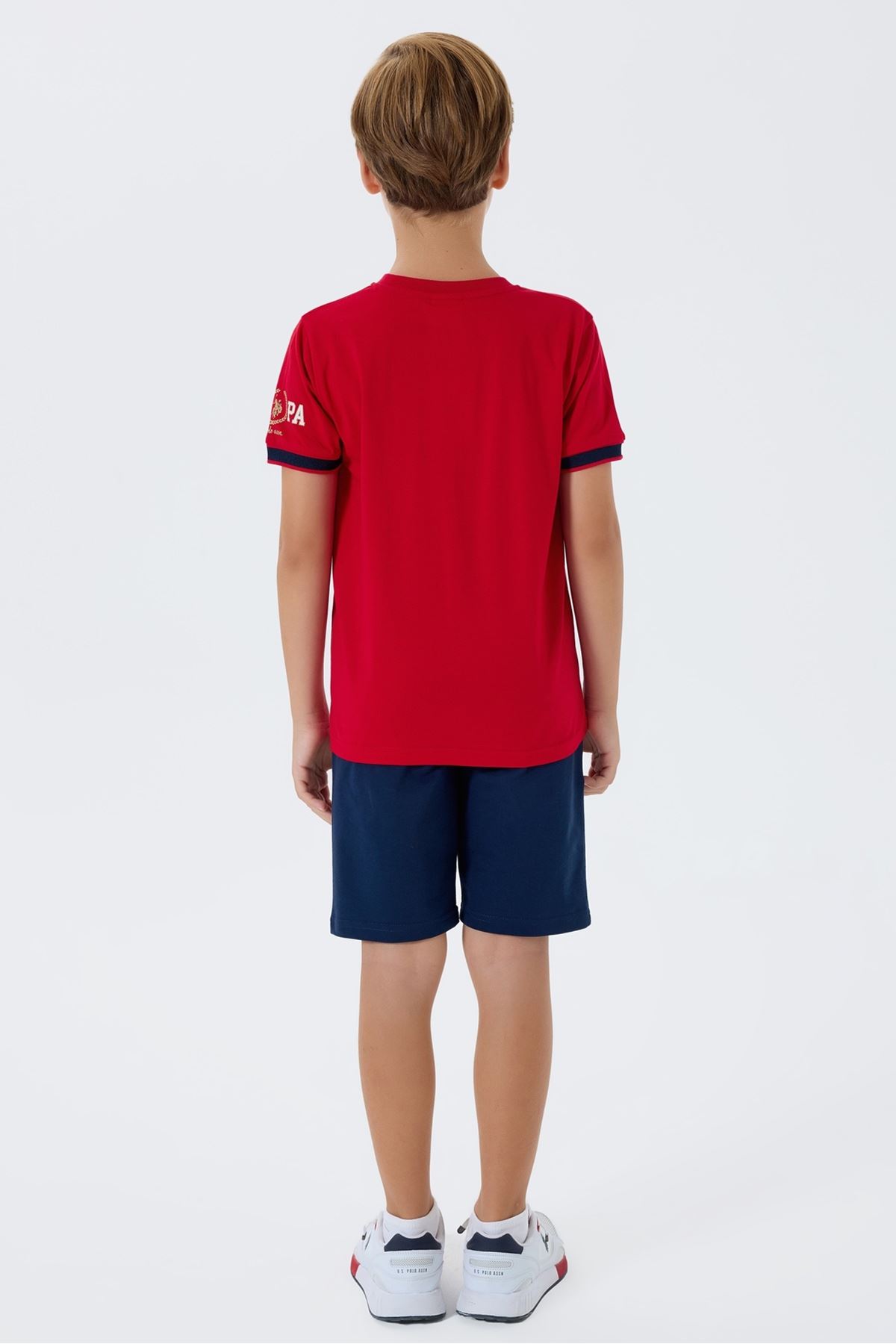 4-15 Yaş Lisanslı Us Polo Assn Erkek Çocuk Takım-Kırmızı