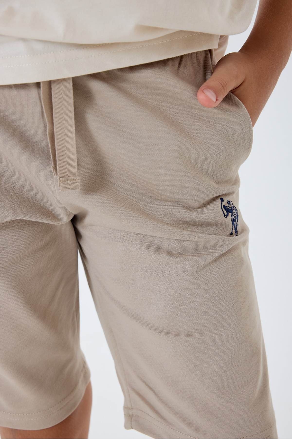 4-15 Yaş Lisanslı Us Polo Assn Erkek Çocuk Takım-Latte