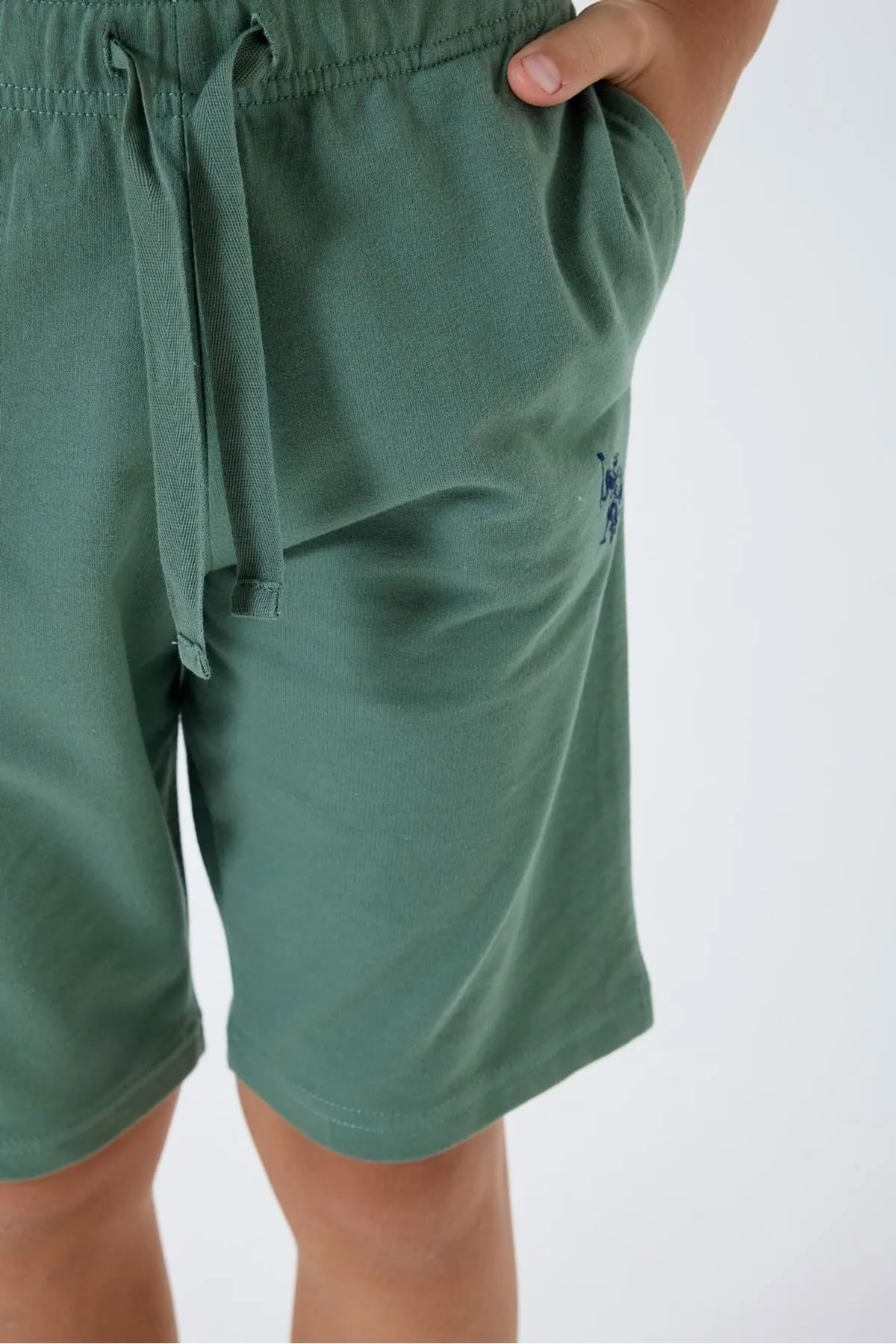 4-15 Yaş Lisanslı Us Polo Assn Erkek Çocuk Takım-Ekru