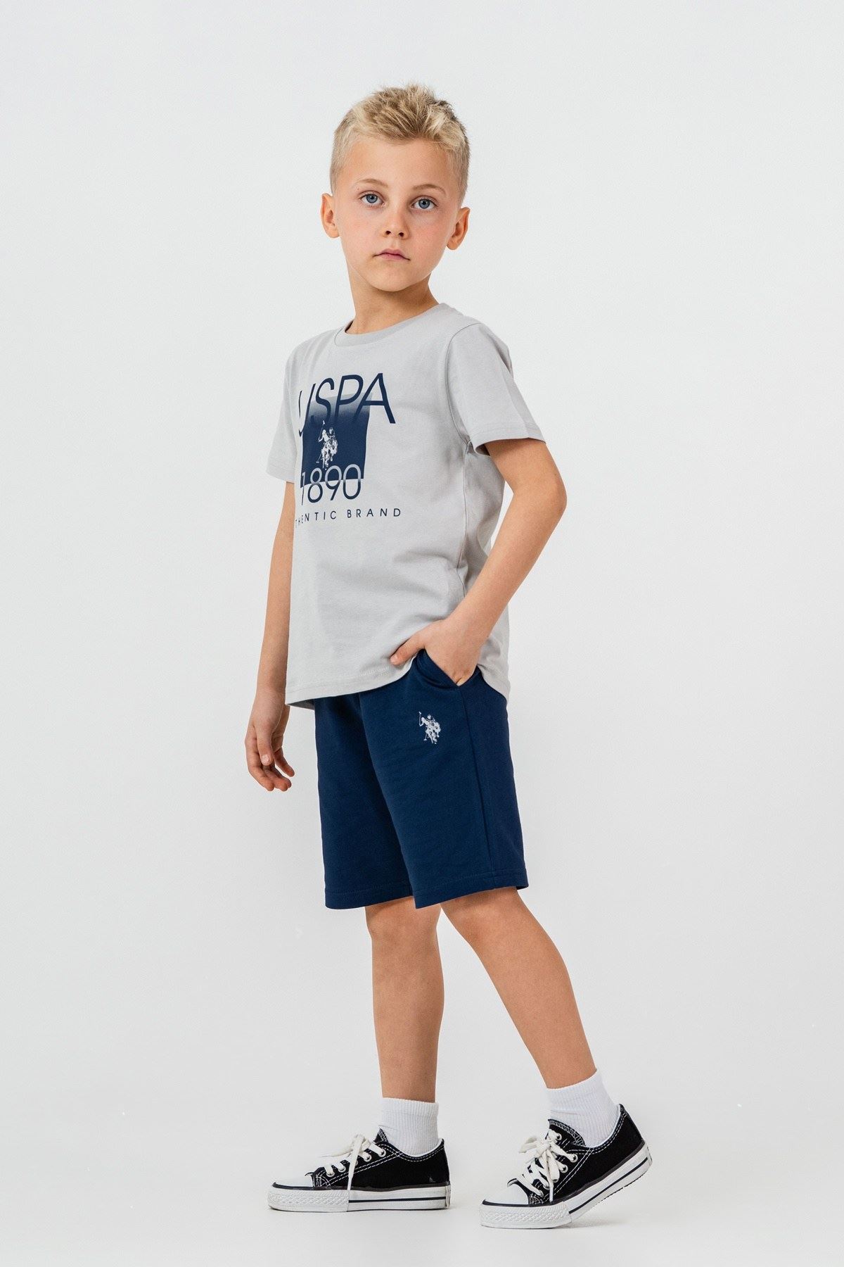 4-15 Yaş Lisanslı Us Polo Assn Erkek Çocuk Takım-Taş