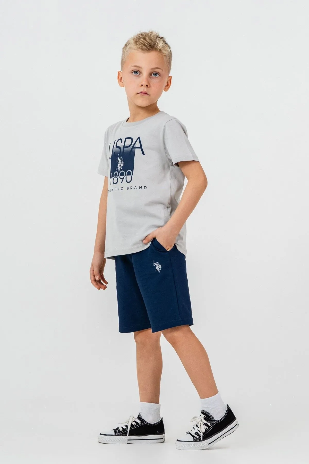 4-15 Yaş Lisanslı Us Polo Assn Erkek Çocuk Takım-Taş