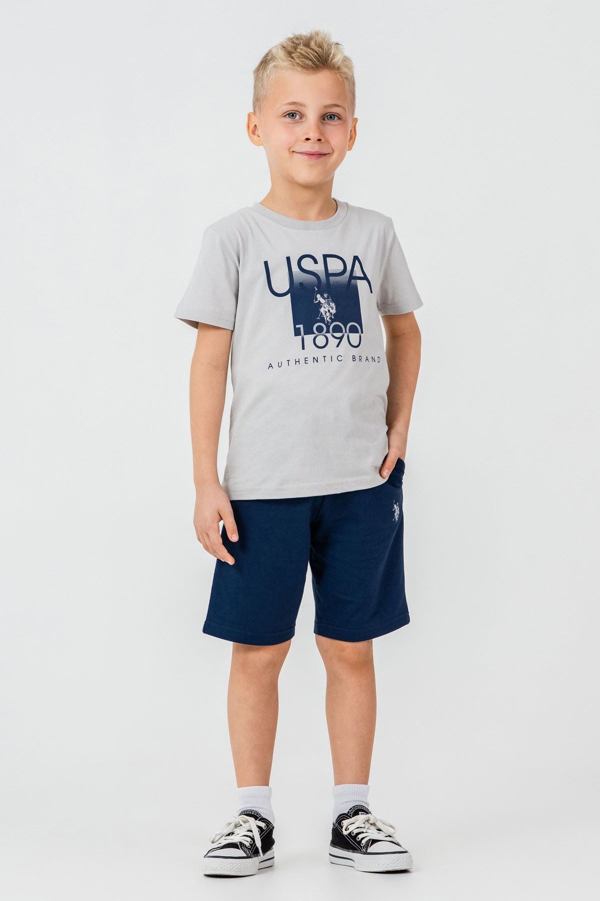 4-15 Yaş Lisanslı Us Polo Assn Erkek Çocuk Takım-Taş