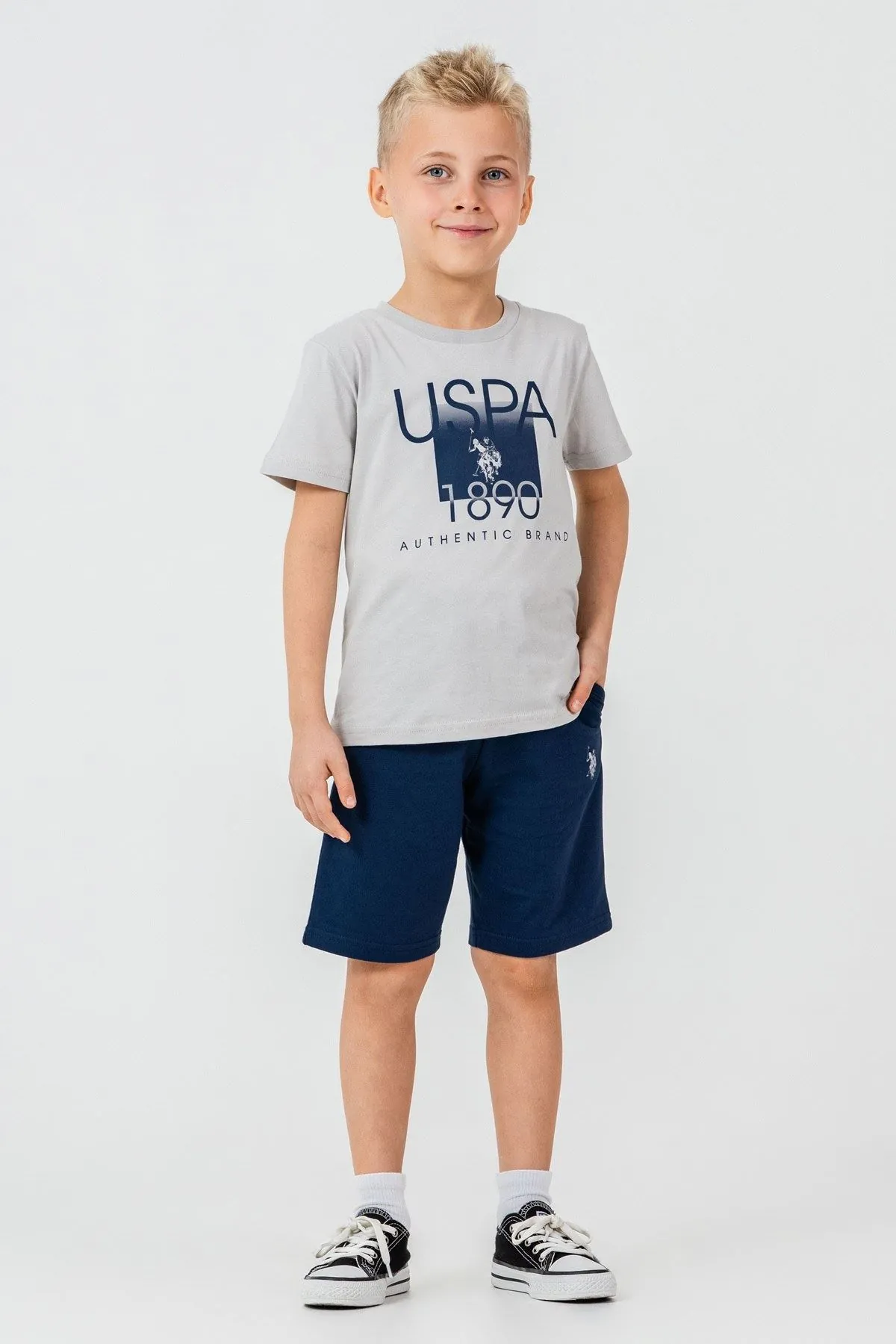 4-15 Yaş Lisanslı Us Polo Assn Erkek Çocuk Takım-Taş