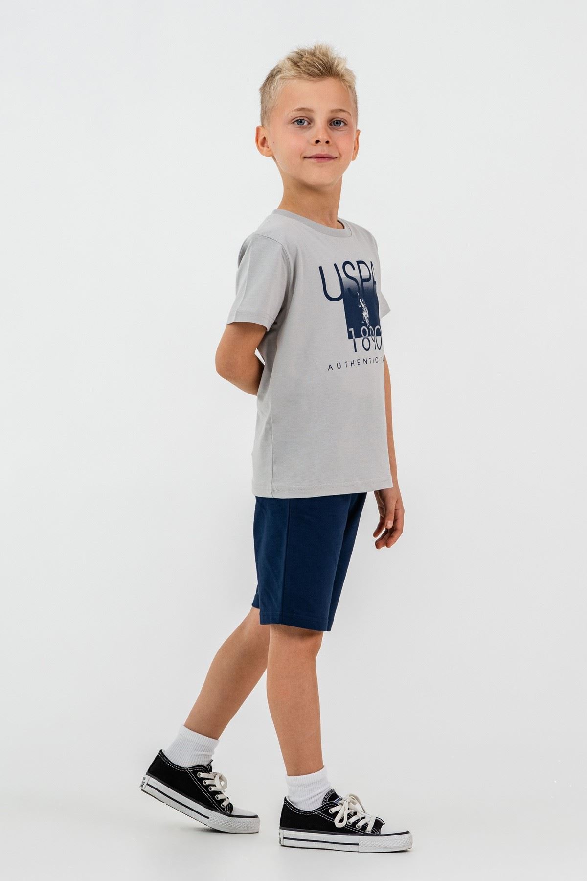 4-15 Yaş Lisanslı Us Polo Assn Erkek Çocuk Takım-Taş