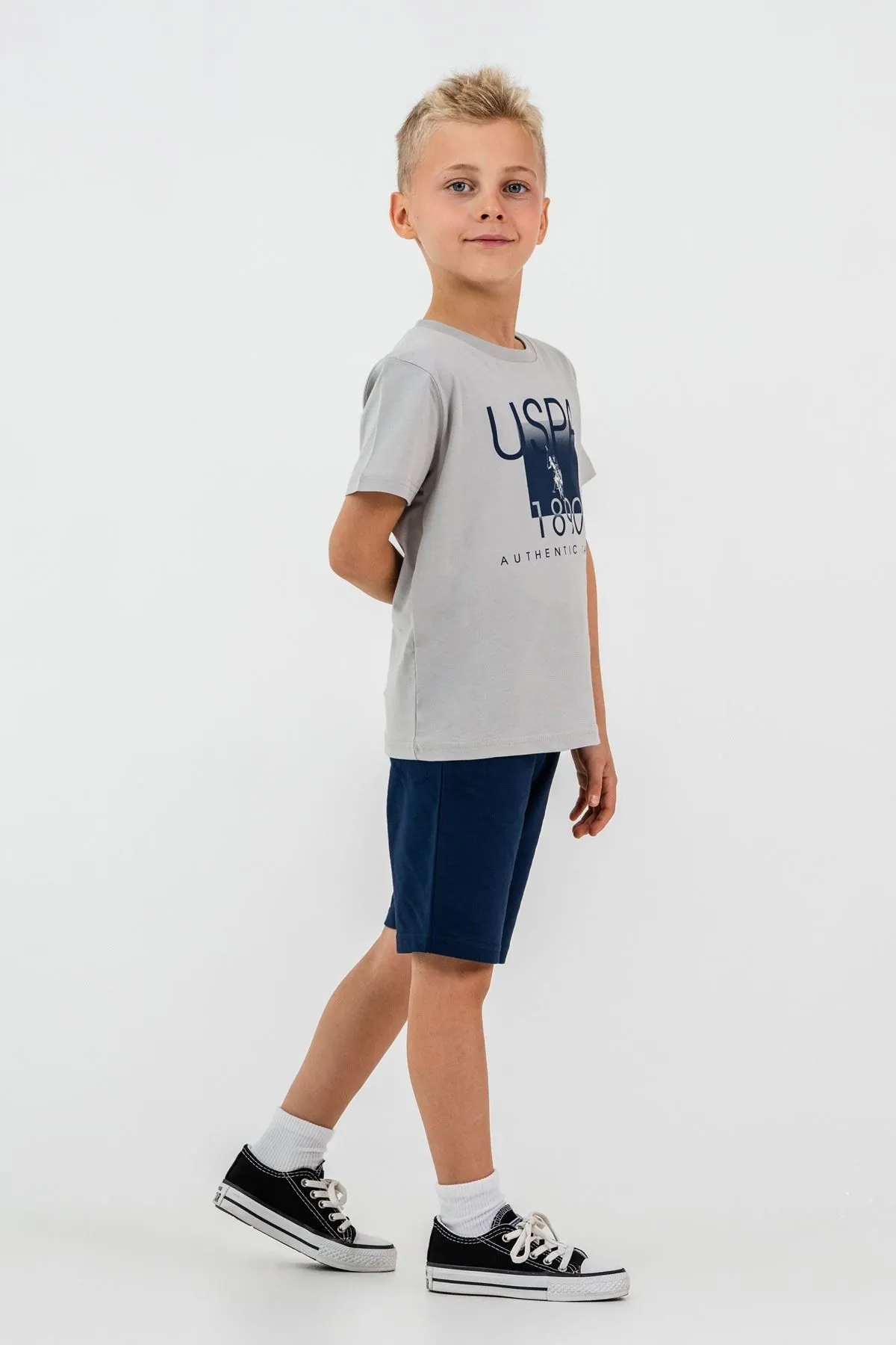 4-15 Yaş Lisanslı Us Polo Assn Erkek Çocuk Takım-Taş