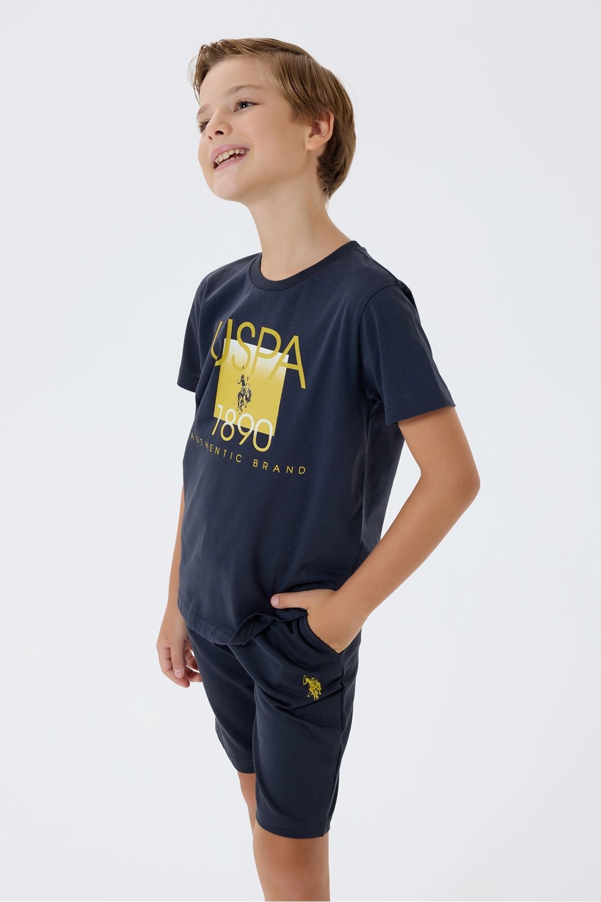 4-15 Yaş Lisanslı Us Polo Assn Erkek Çocuk Takım-Antrasit