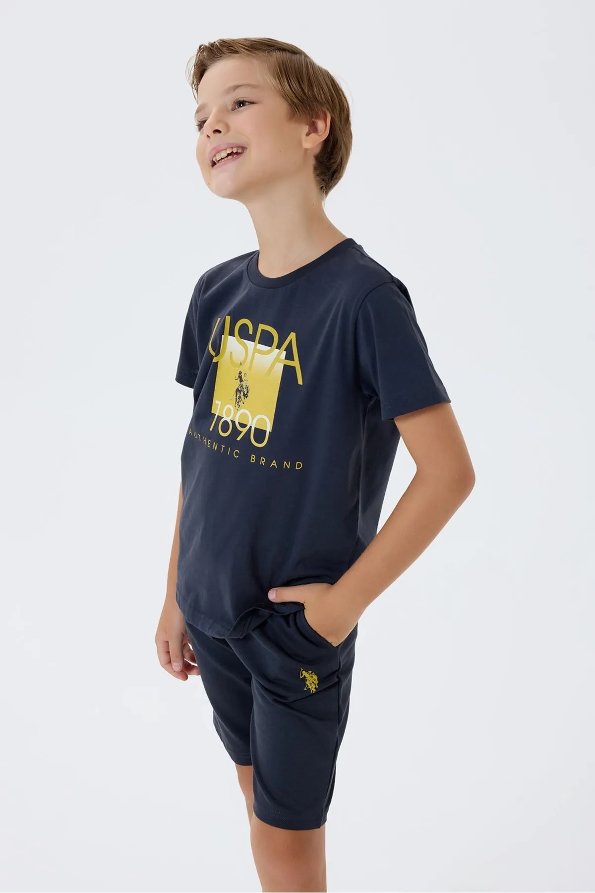 4-15 Yaş Lisanslı Us Polo Assn Erkek Çocuk Takım-Antrasit