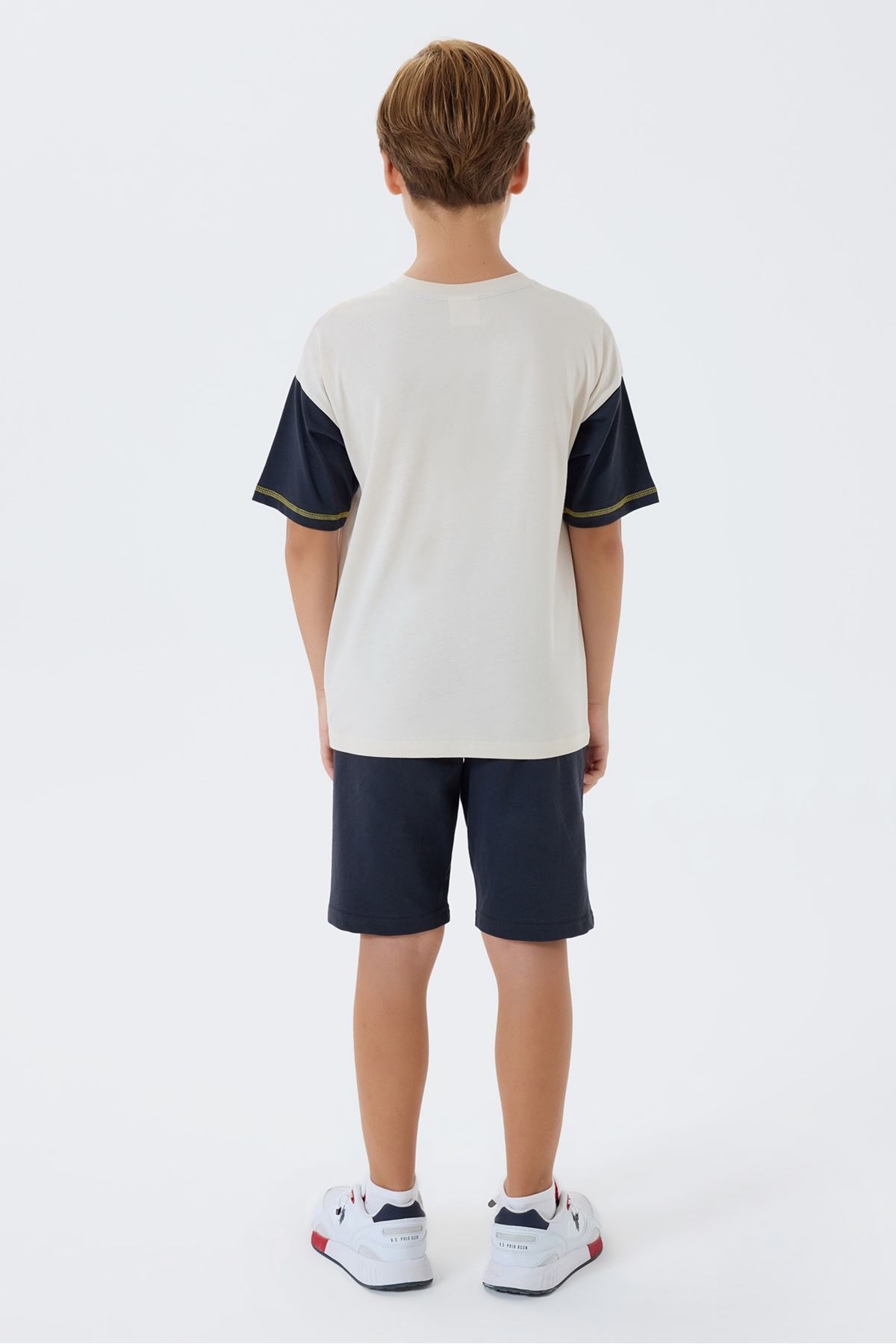 4-15 Yaş Lisanslı Us Polo Assn Erkek Çocuk Takım-Latte