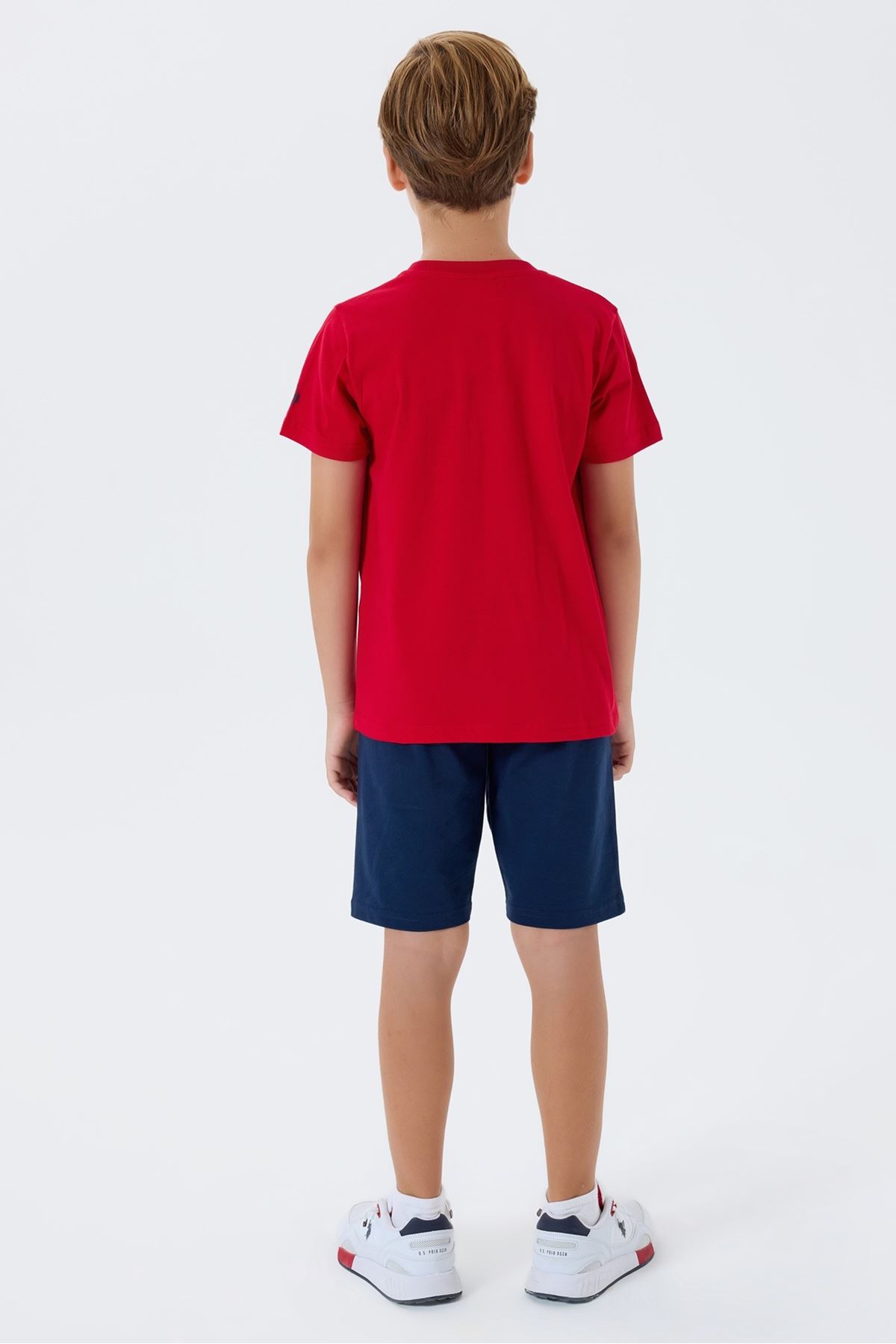 4-15 Yaş Lisanslı Us Polo Assn Erkek Çocuk Takım-Kırmızı