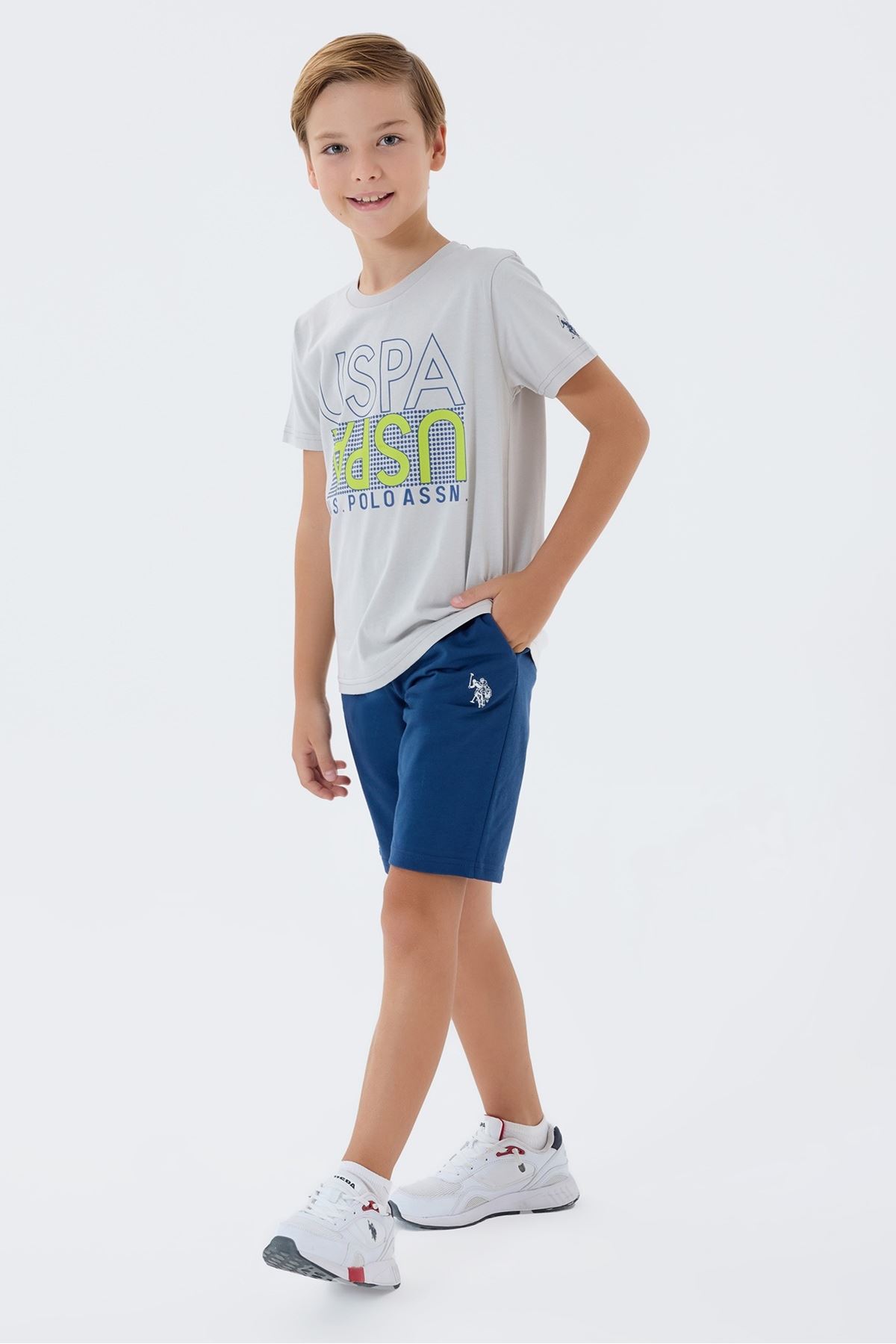 4-15 Yaş Lisanslı Us Polo Assn Erkek Çocuk Takım-Taş