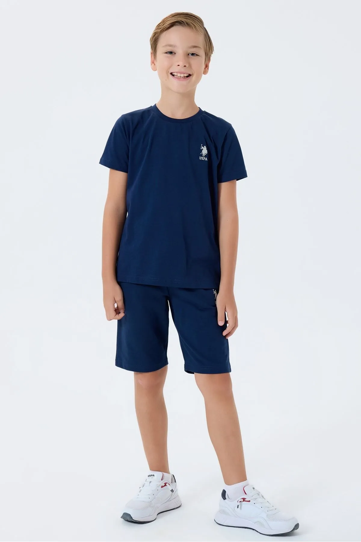 4-15 Yaş Lisanslı Us Polo Assn Erkek Çocuk Takım-Lacivert