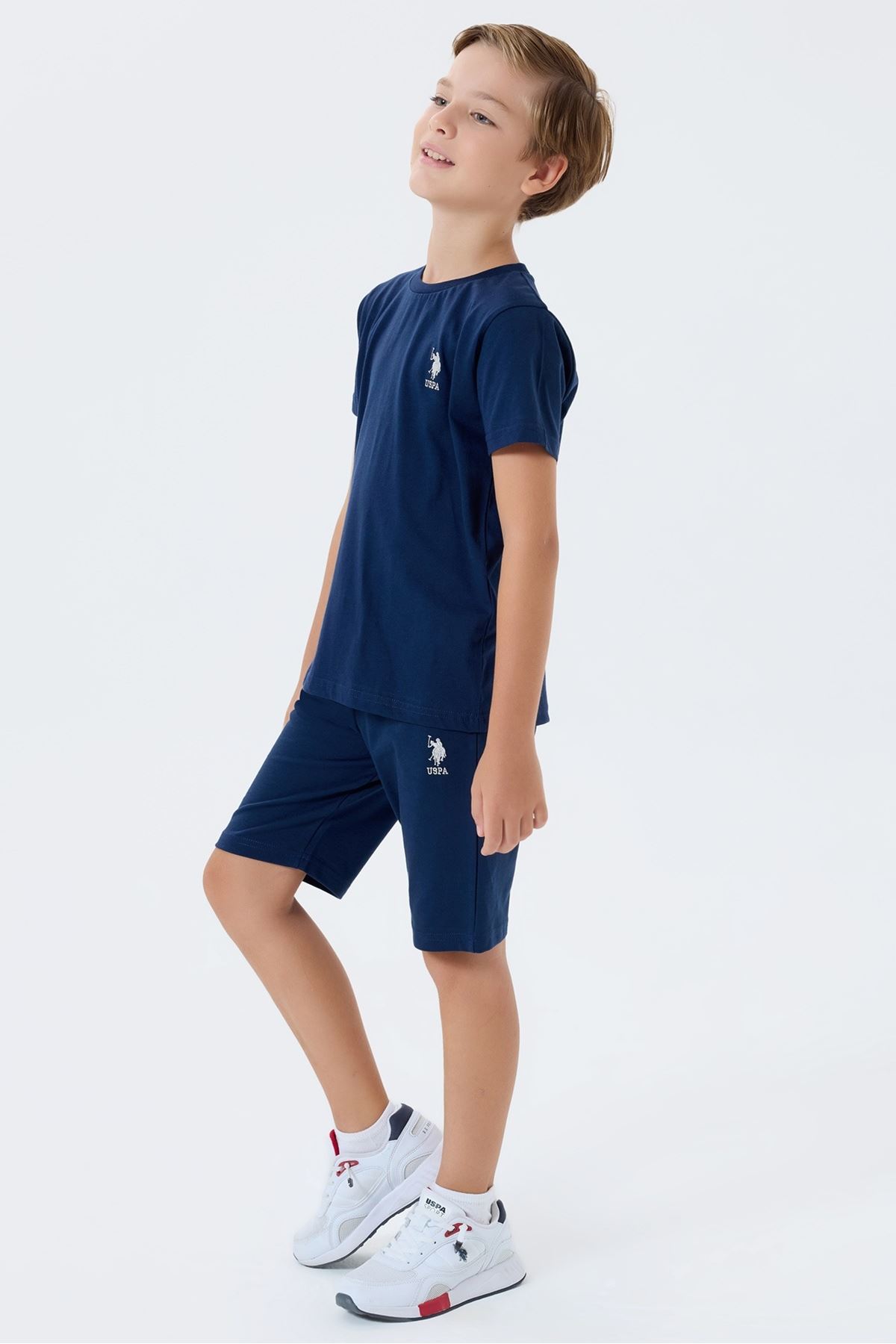 4-15 Yaş Lisanslı Us Polo Assn Erkek Çocuk Takım-Lacivert