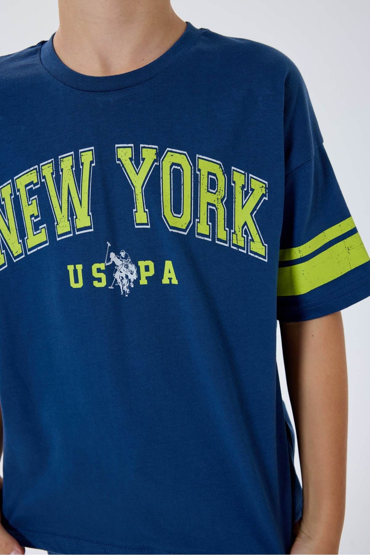 4-15 Yaş Lisanslı Us Polo Assn Erkek Çocuk Takım-İndigo