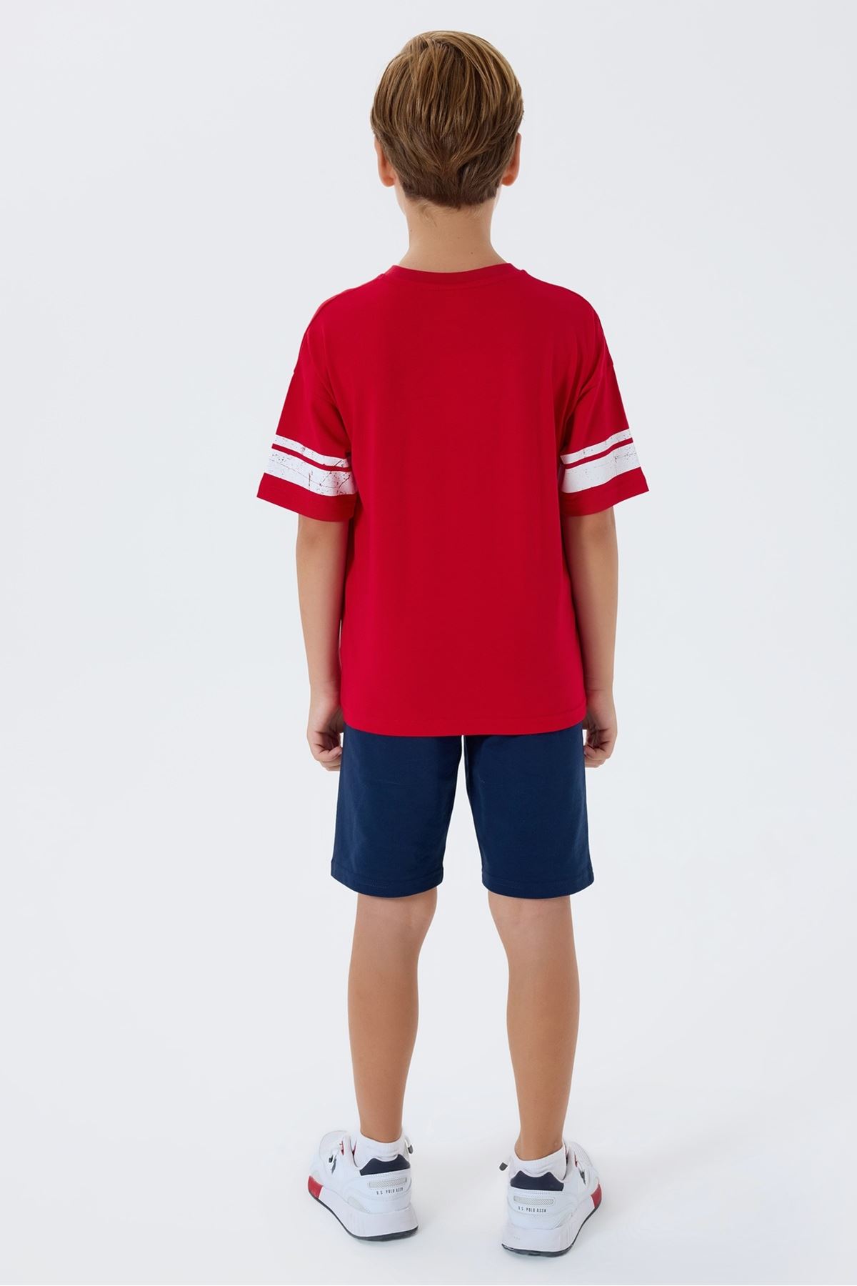 4-15 Yaş Lisanslı Us Polo Assn Erkek Çocuk Takım-Kırmızı