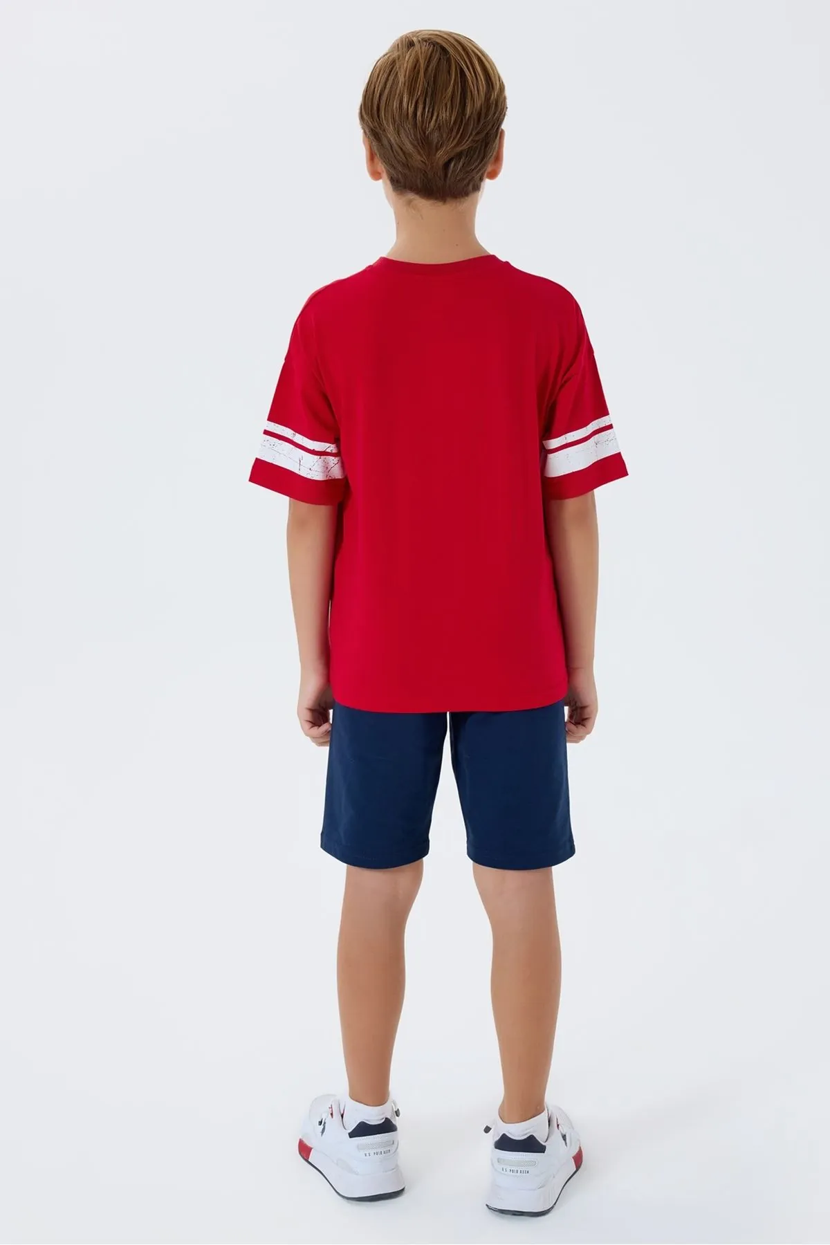 4-15 Yaş Lisanslı Us Polo Assn Erkek Çocuk Takım-Kırmızı